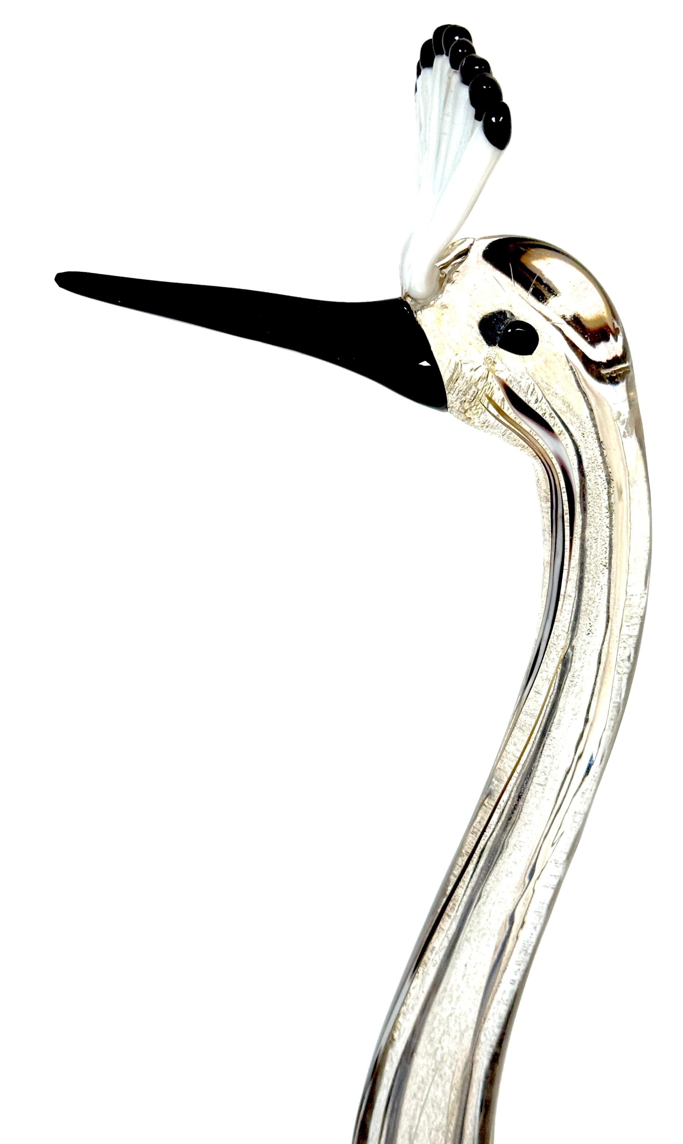 Scultura in vetro di Murano e bronzo dorato 