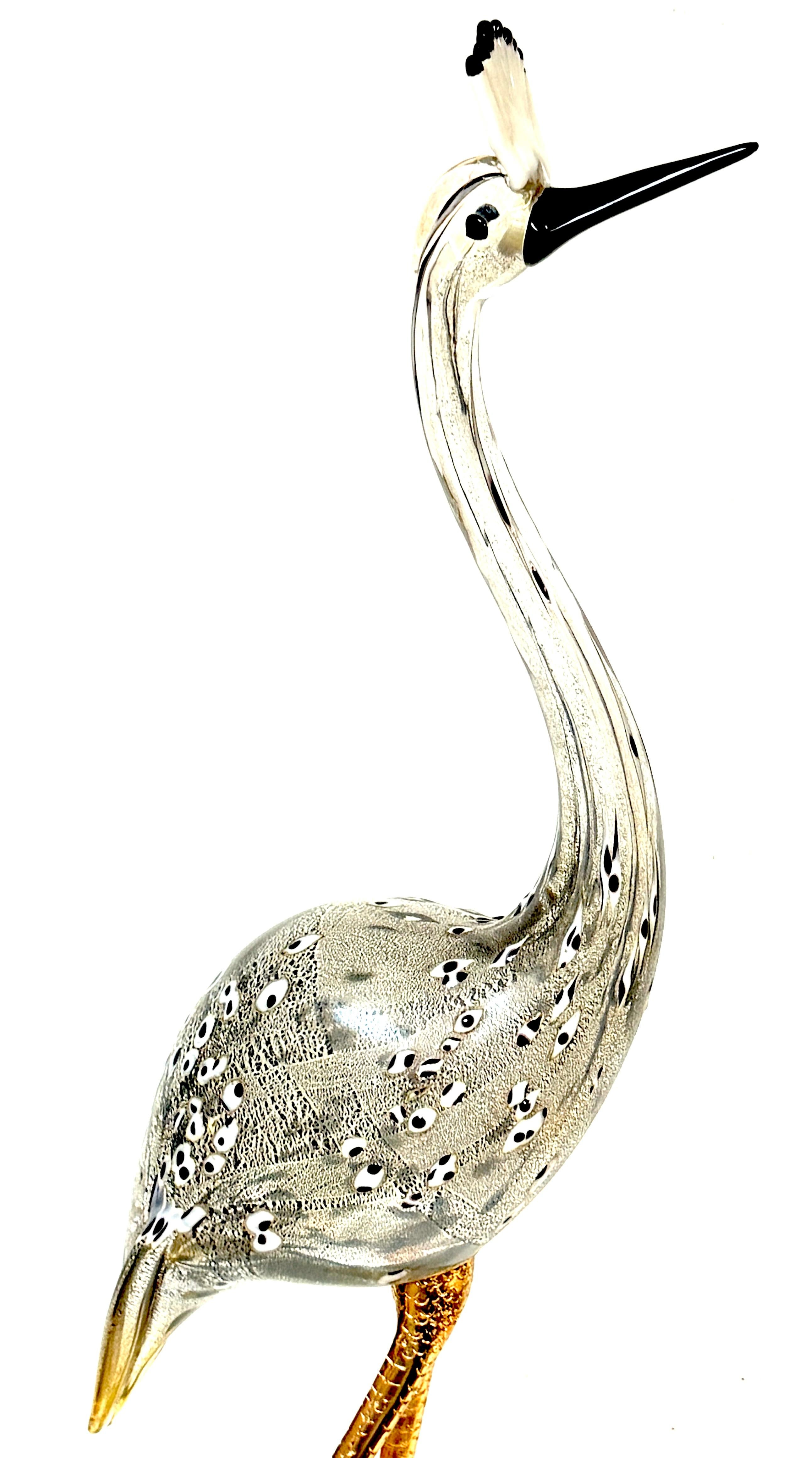 XX secolo Scultura in vetro di Murano e bronzo dorato 
