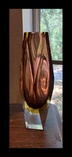 Murano Glass Glass Vase Designed By Mandruzzato