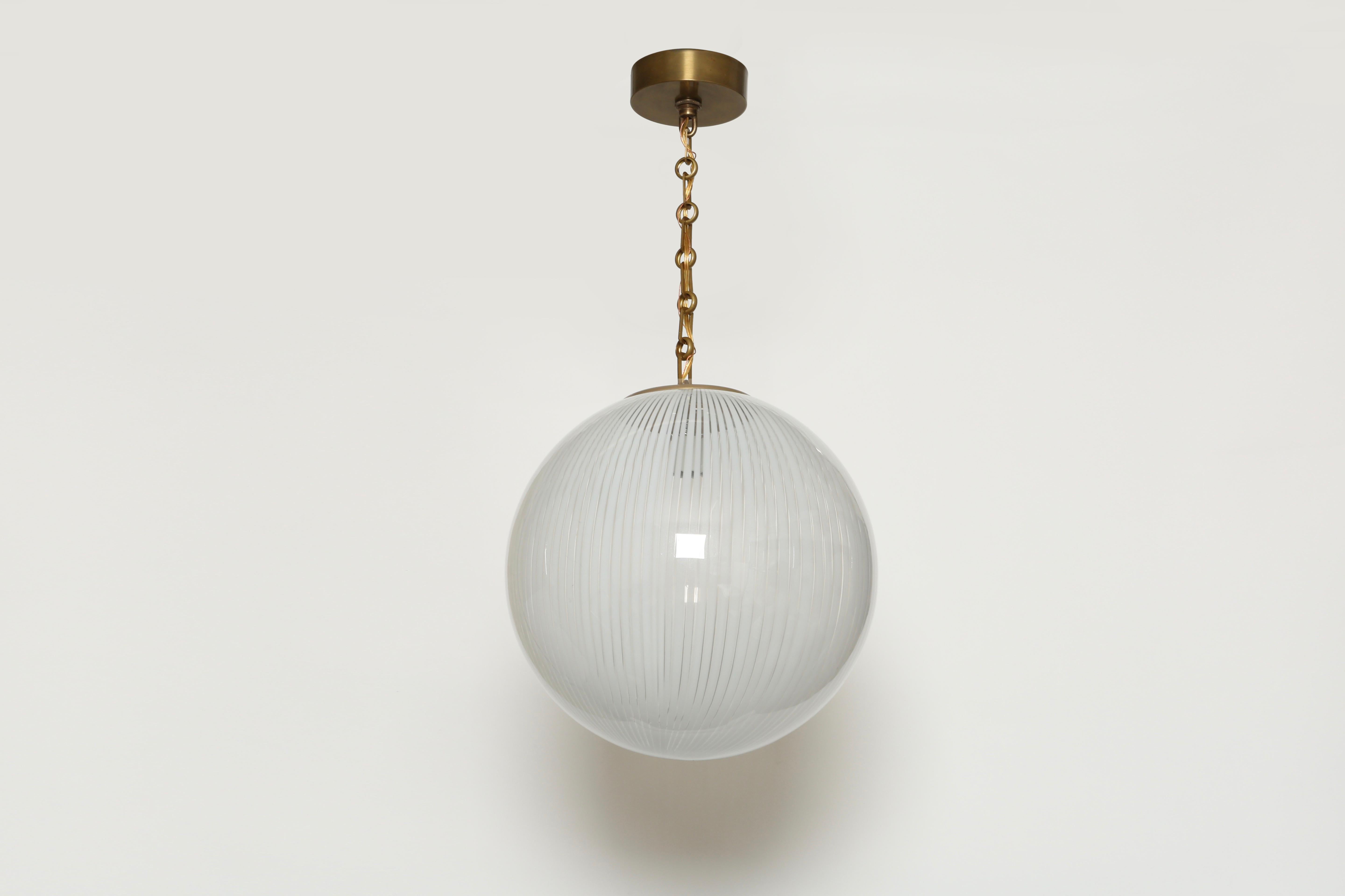 Mid-Century Modern Murano Glass Globe Ceiling Pendant