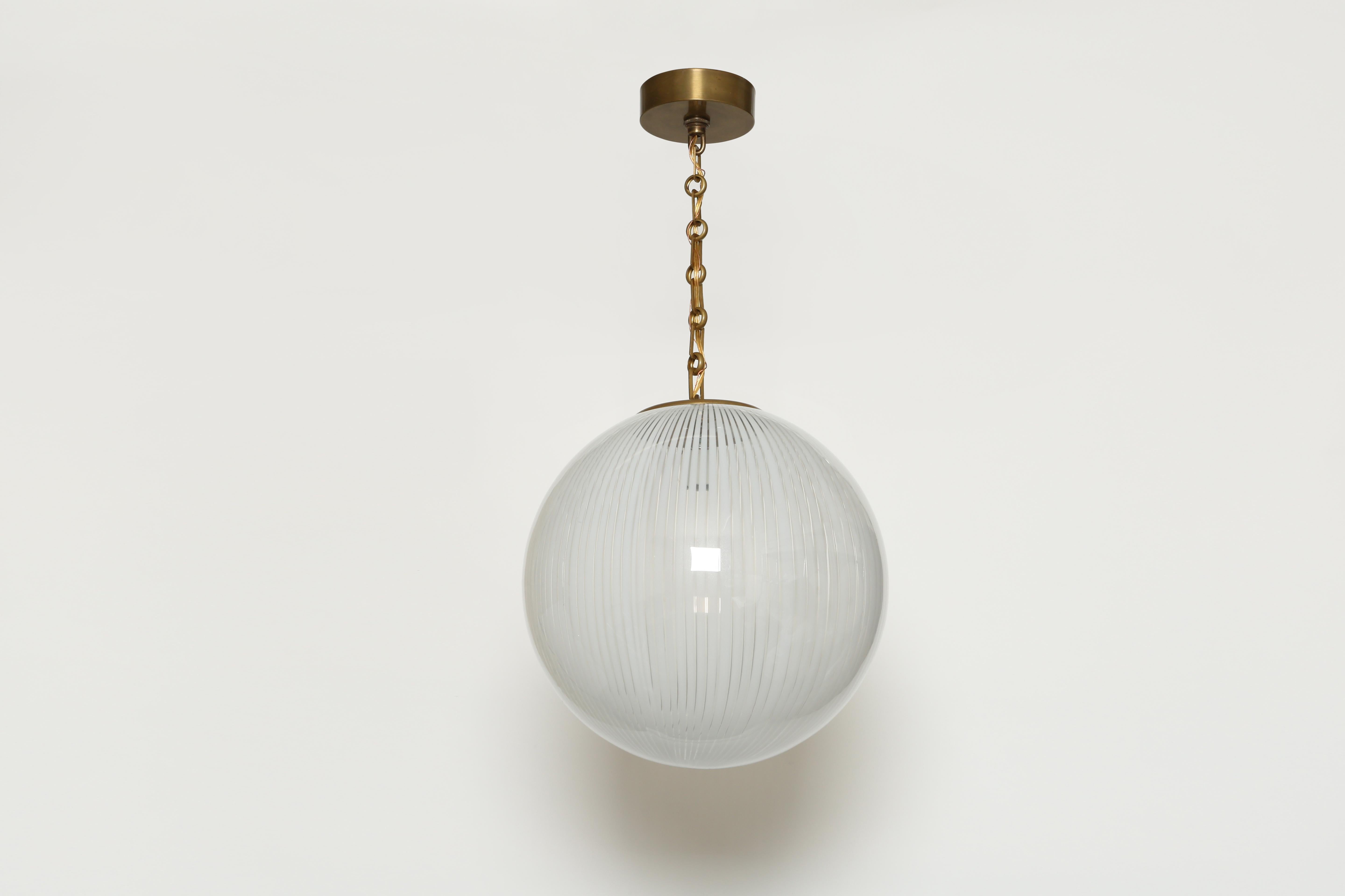 Italian Murano Glass Globe Ceiling Pendant