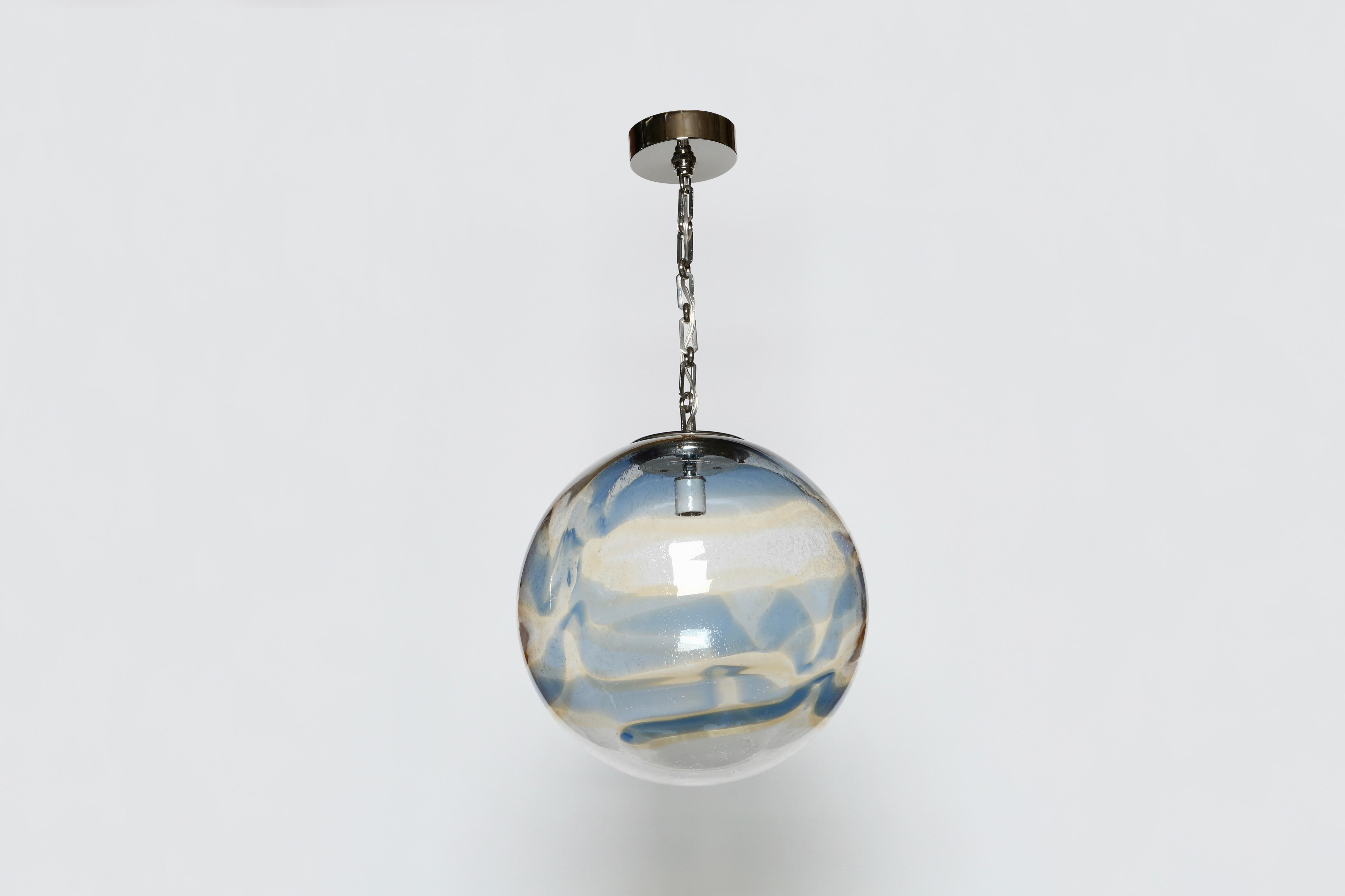Italian Murano Glass Globe Ceiling Pendant