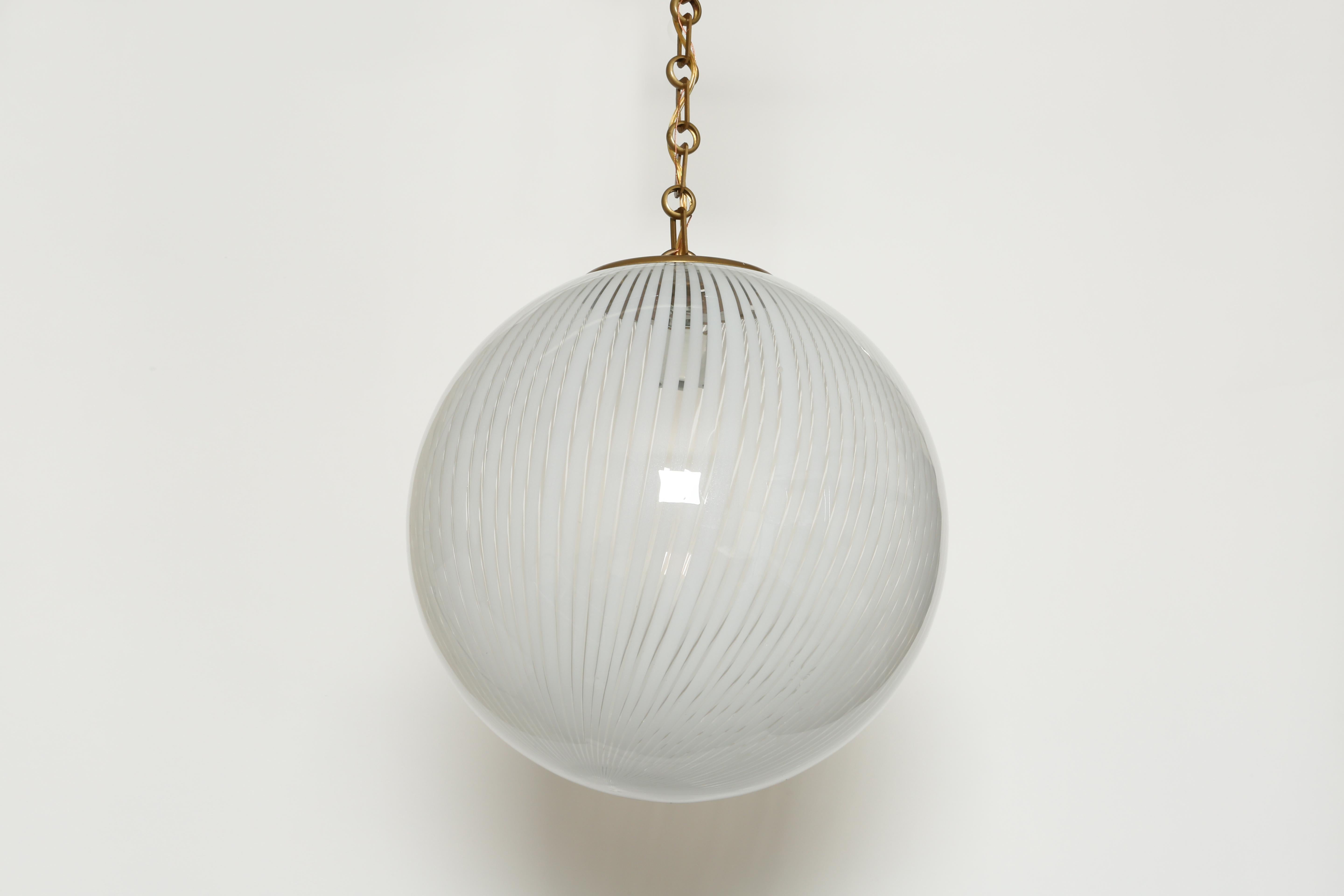 Mid-20th Century Murano Glass Globe Ceiling Pendant