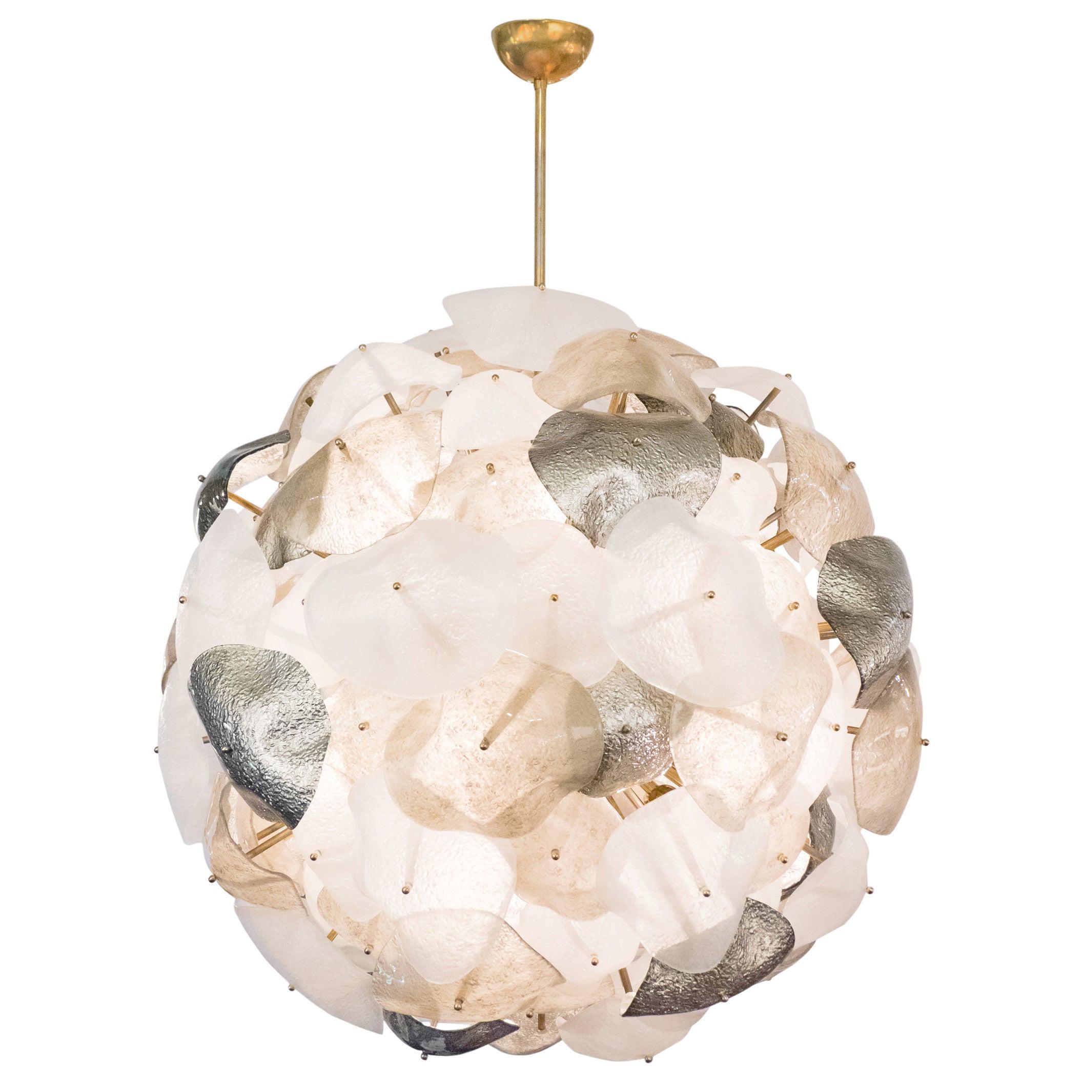 Murano Glass Globe Chandelier For Sale