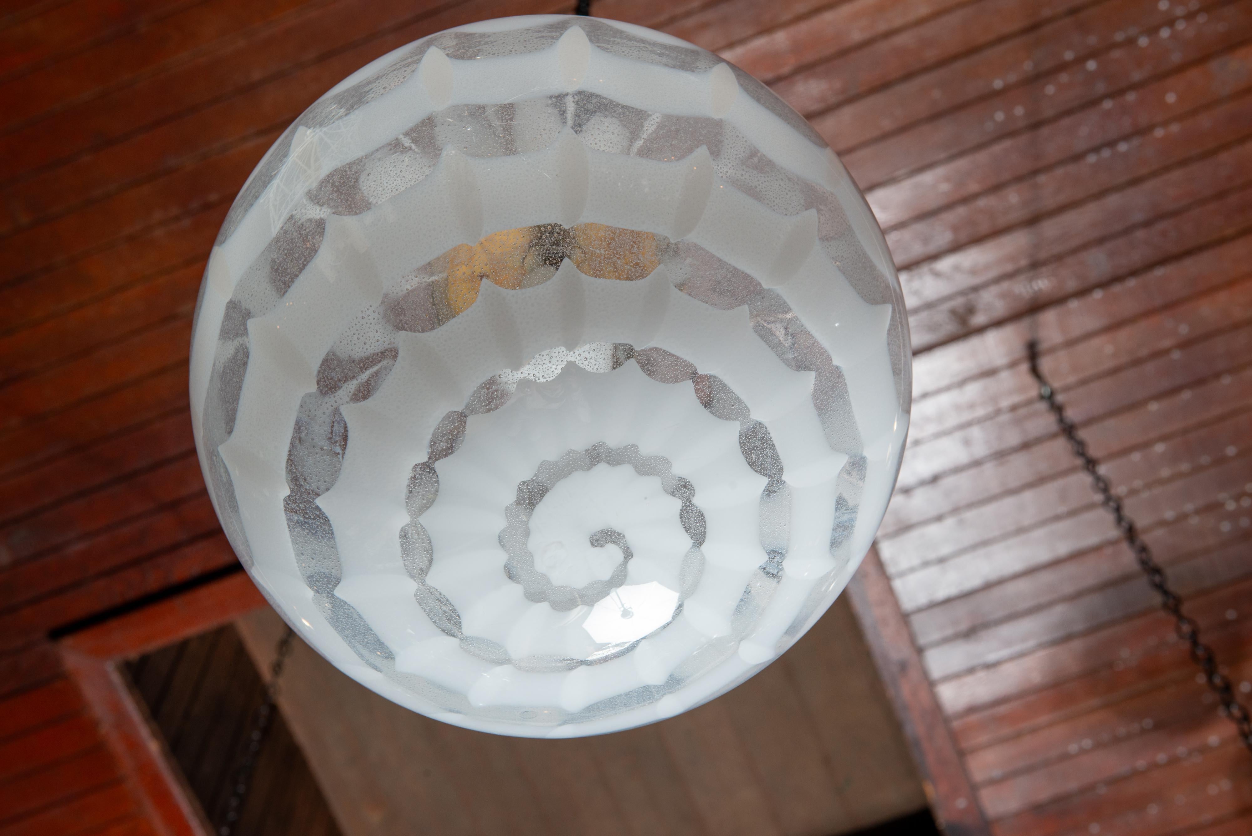 Murano Glass Globe Pendant Chandelier For Sale 2