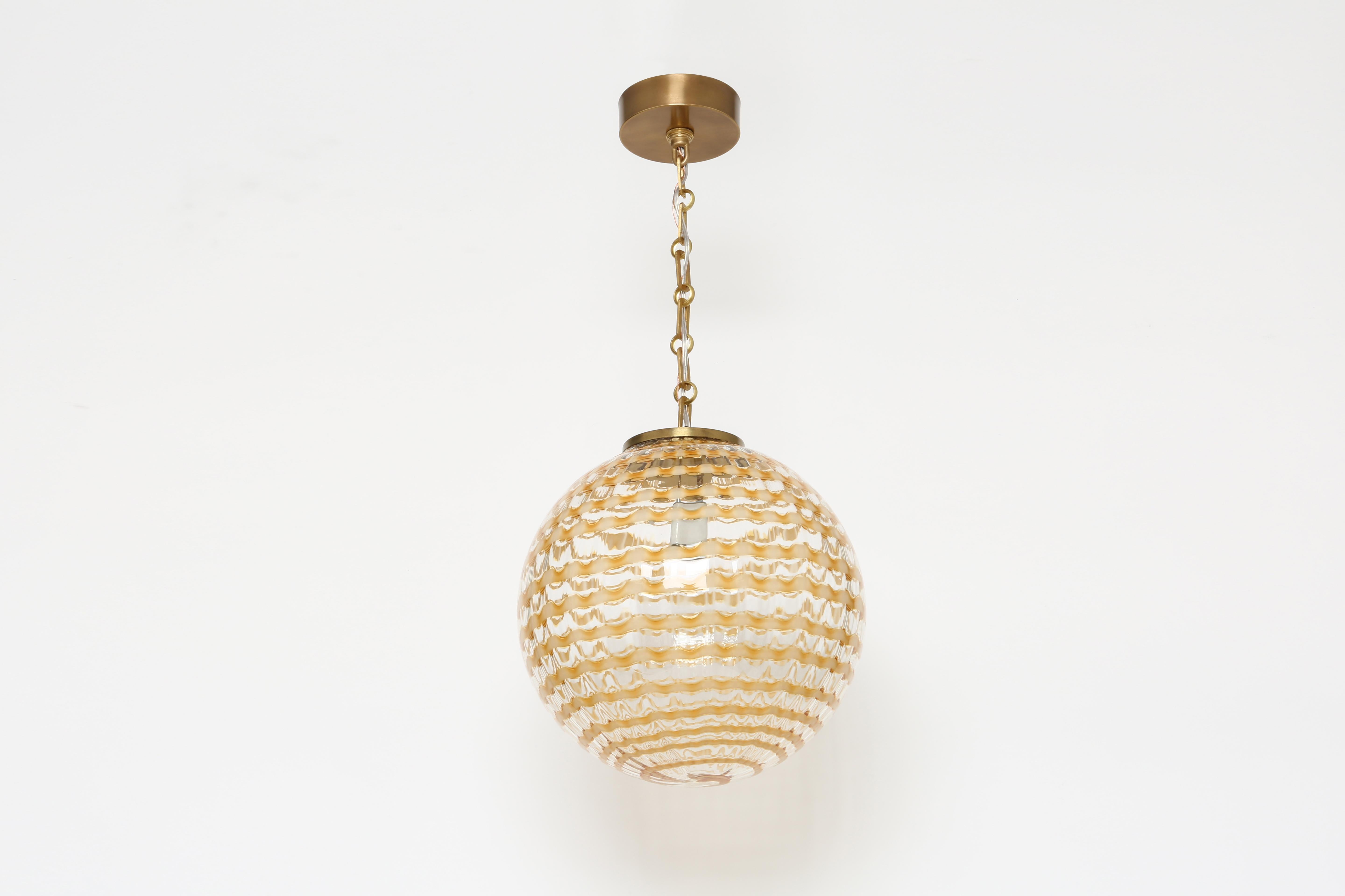 Mid-Century Modern Murano Glass Globe Pendant