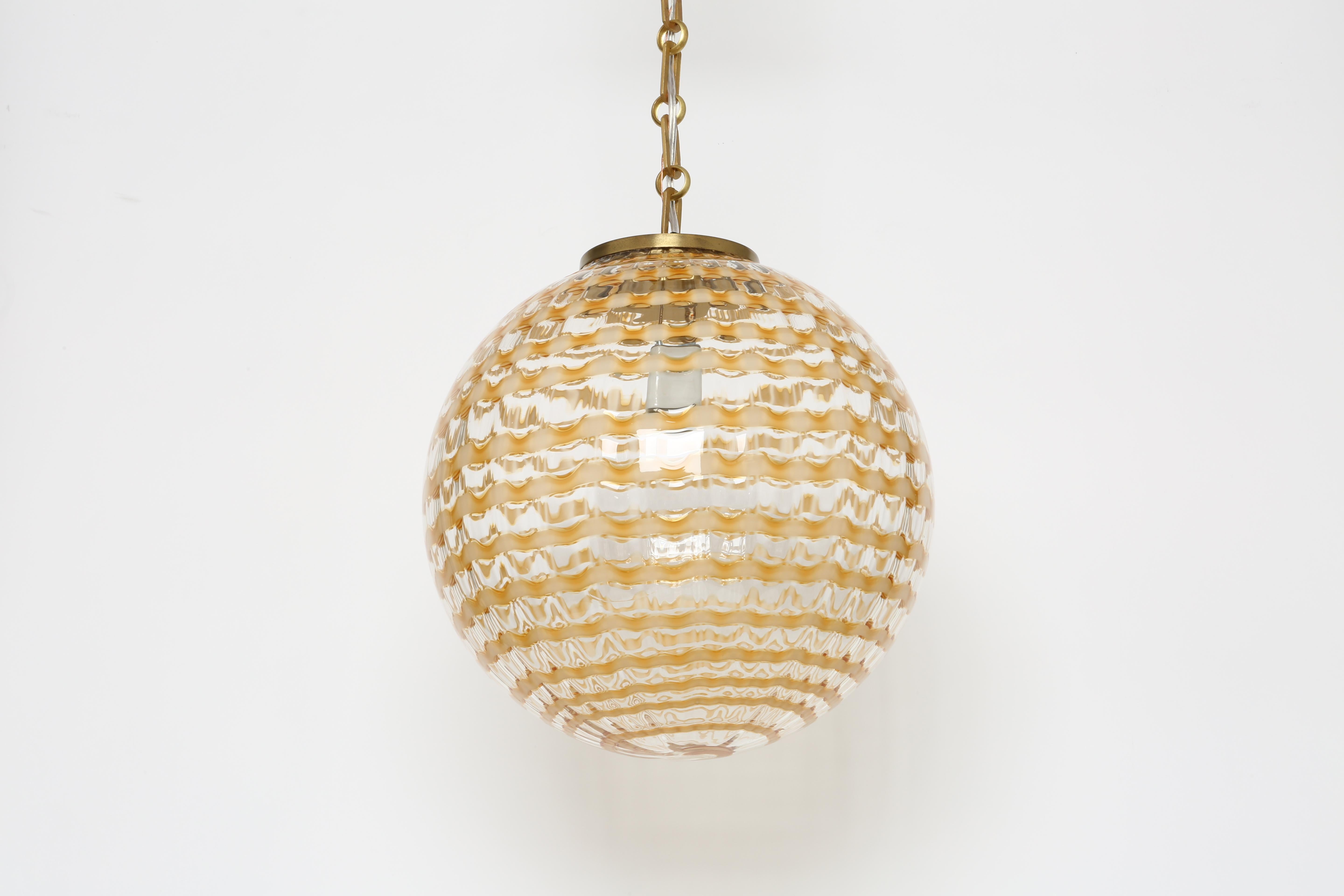 Late 20th Century Murano Glass Globe Pendant