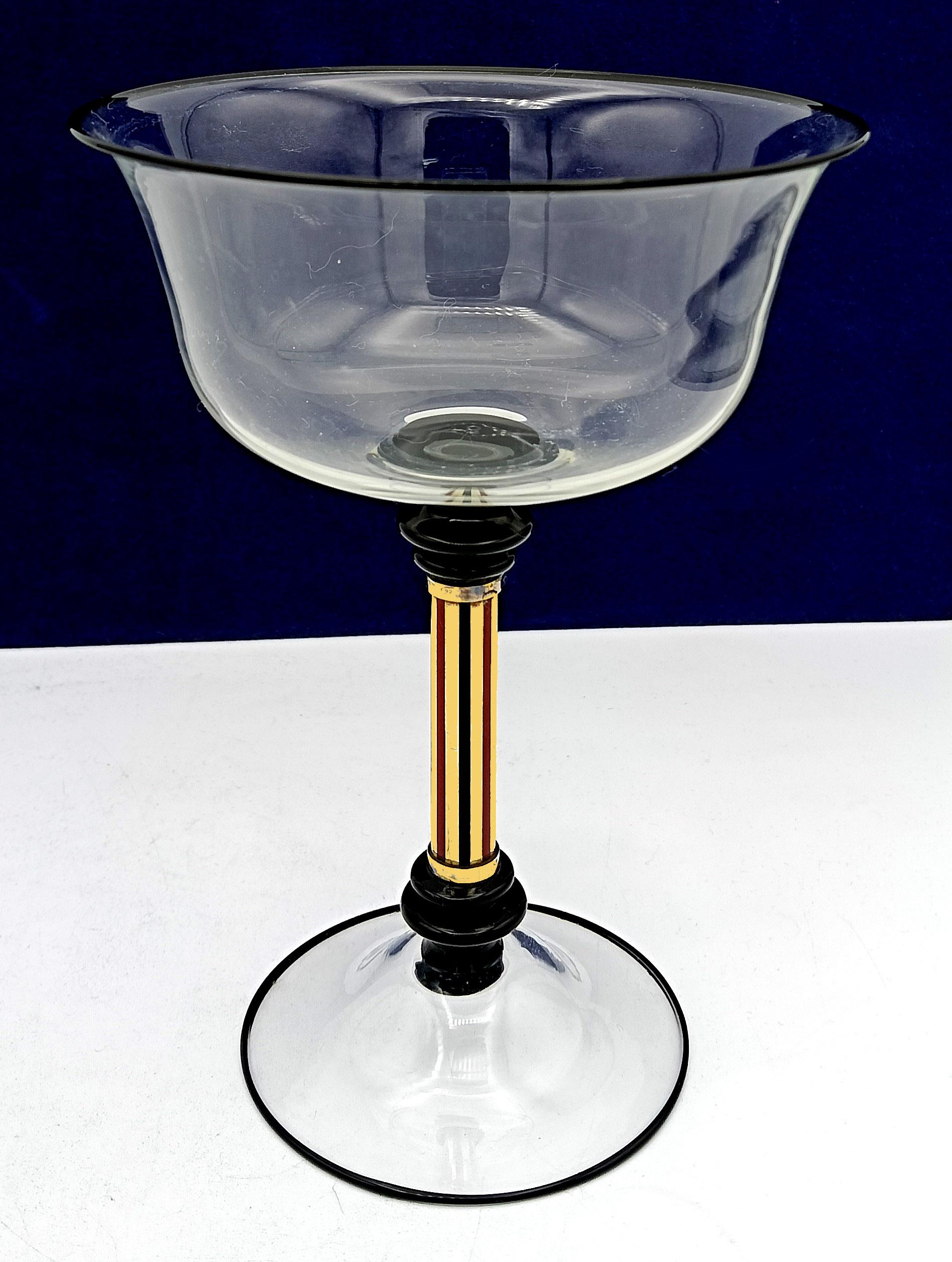 Murano glass goblet blown 