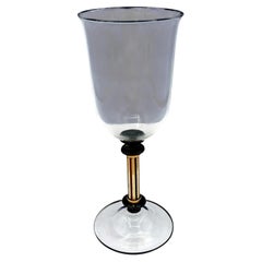 Coupe en verre de Murano soufflé avec du verre noir Salimbeni