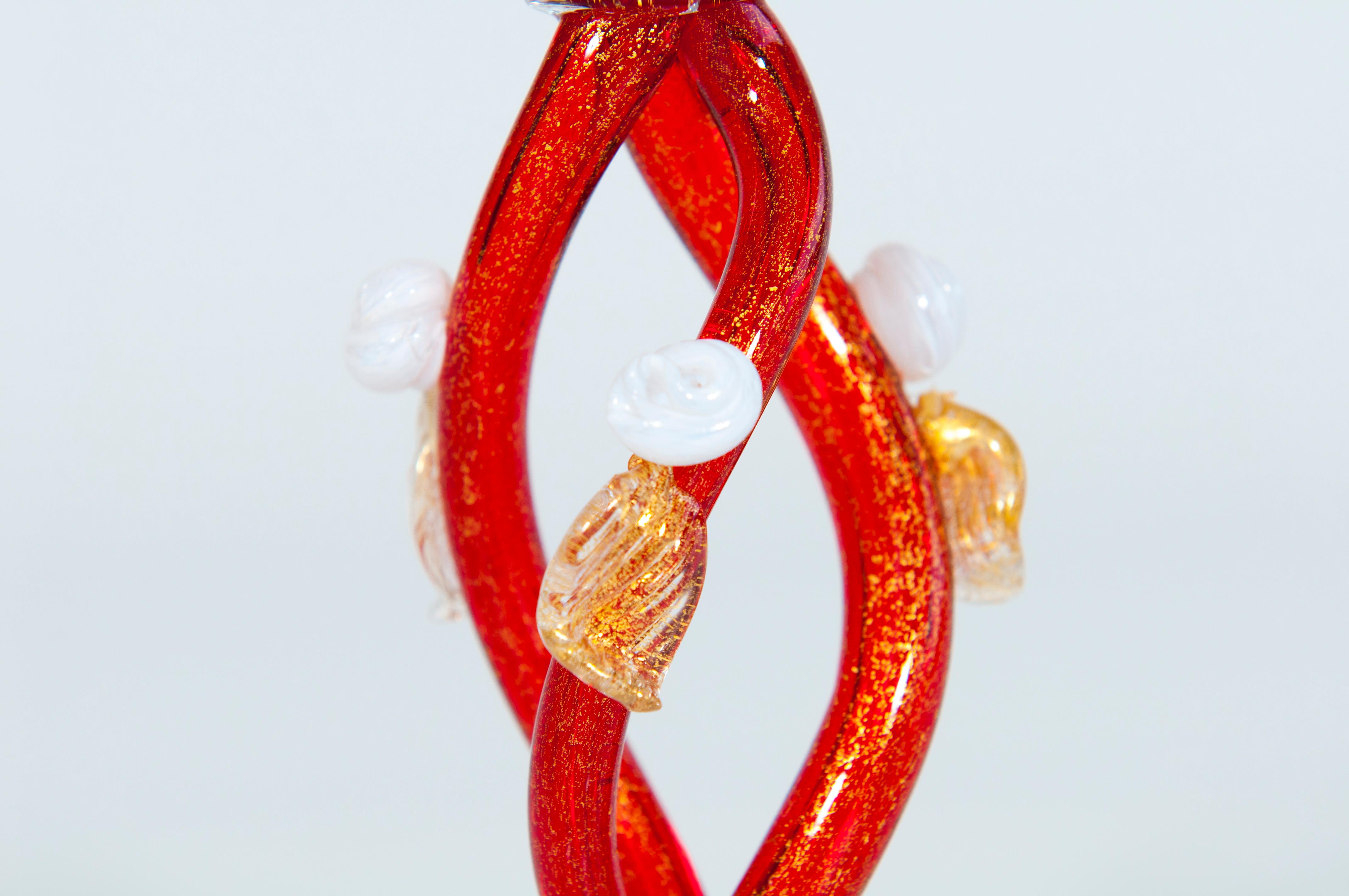 Copa de cristal de Murano de Giovanni Dalla Fina en la década de 1980 en Excelente estado para la venta en Villaverla, IT