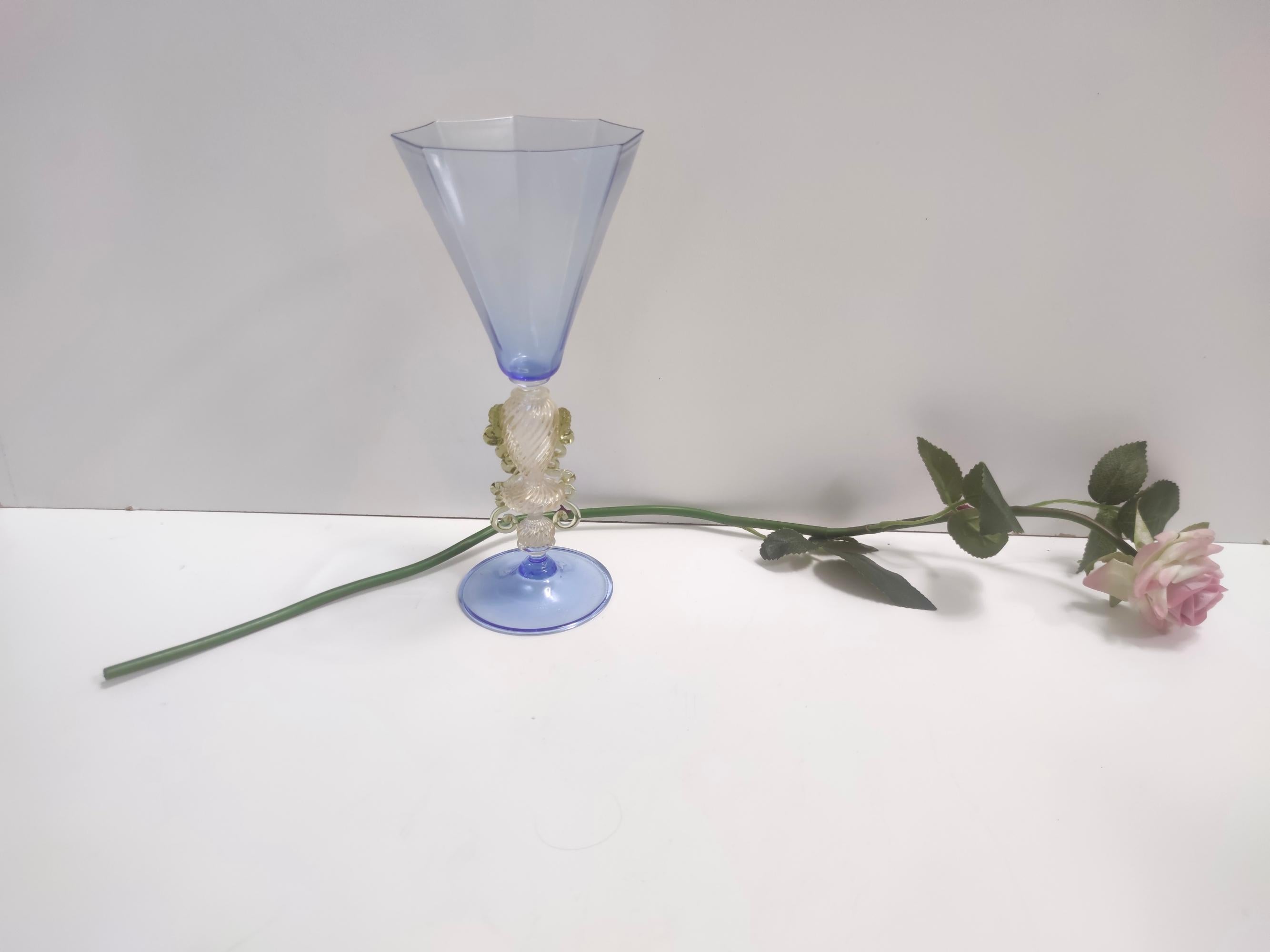 Post-Modern Murano Glass Goblet 
