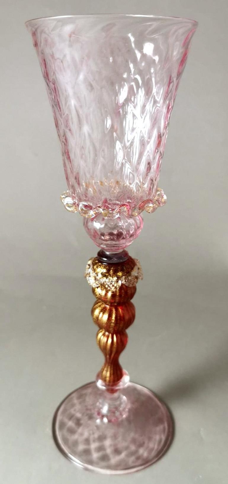 Baroque Murano Glass Goblet 