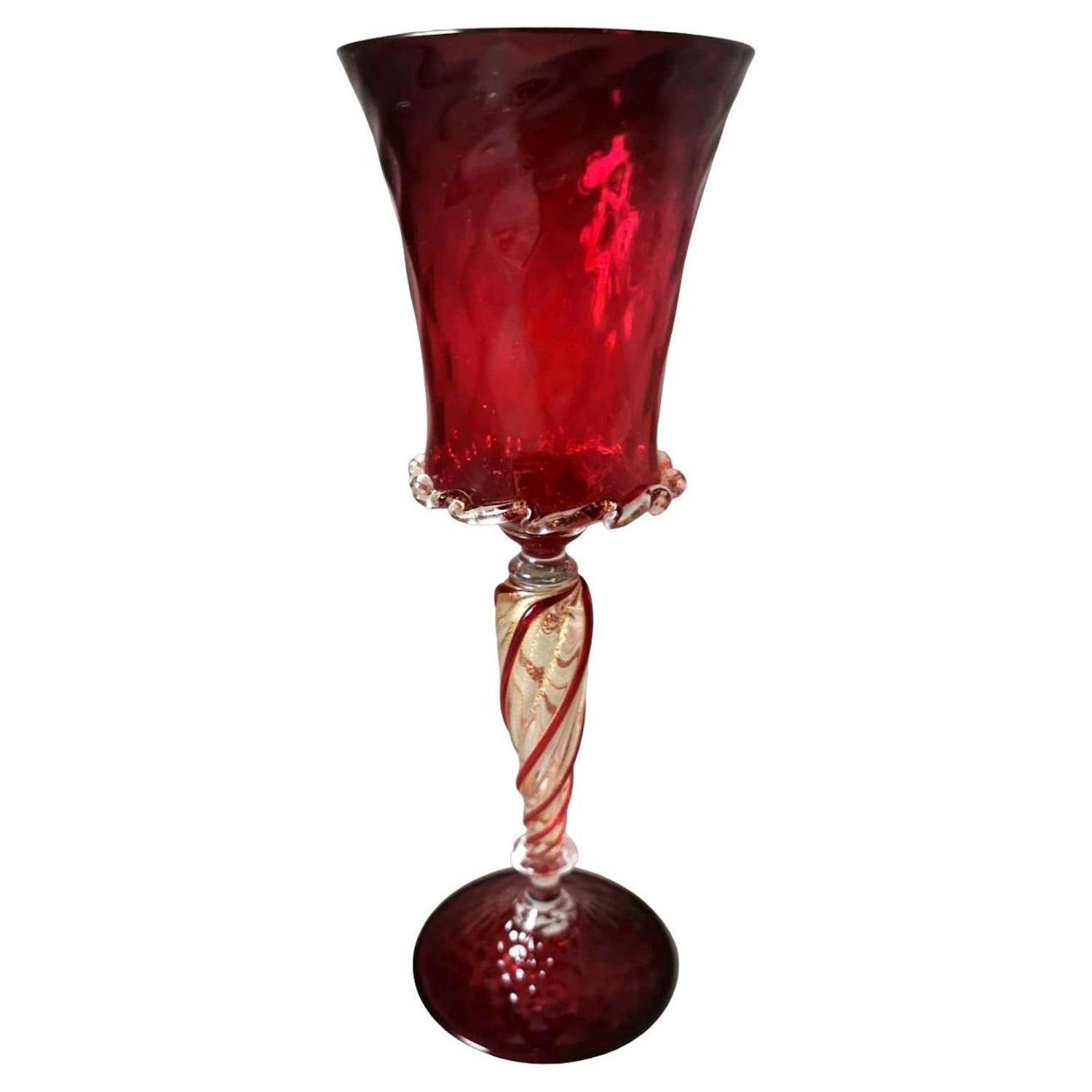 ANTIQUE INDIANA GLASSWARE, BEAUTIFUL RUBY RED GOBLETS