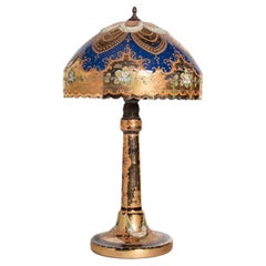 Murano Glass, Gold and Enamel Table Lamp, Italy, Early 20th Century