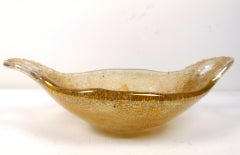 Murano Glass Gold Flake Catch All, Bowl, 1970s