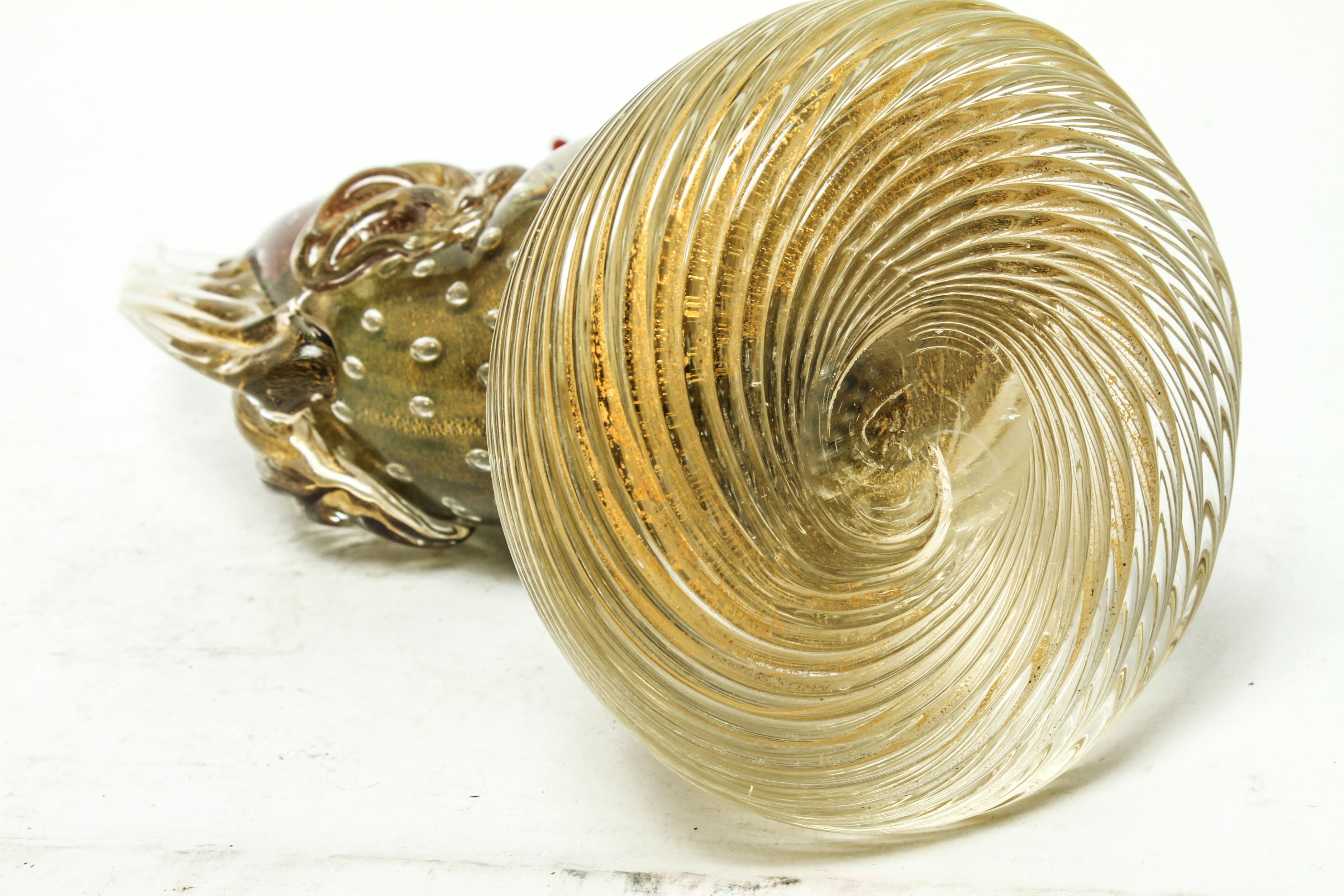 20th Century Murano Glass Gold Fleck Fish