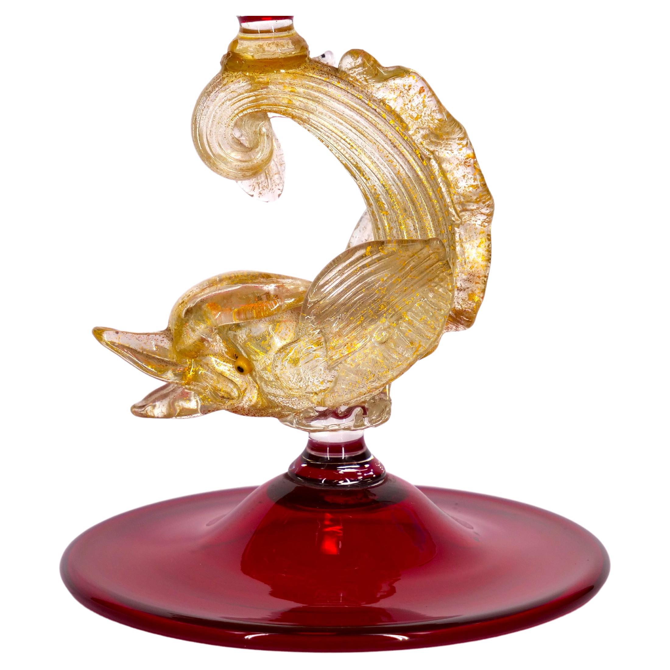 Murano Glass / Gold Flecks Decorative Centerpiece 1