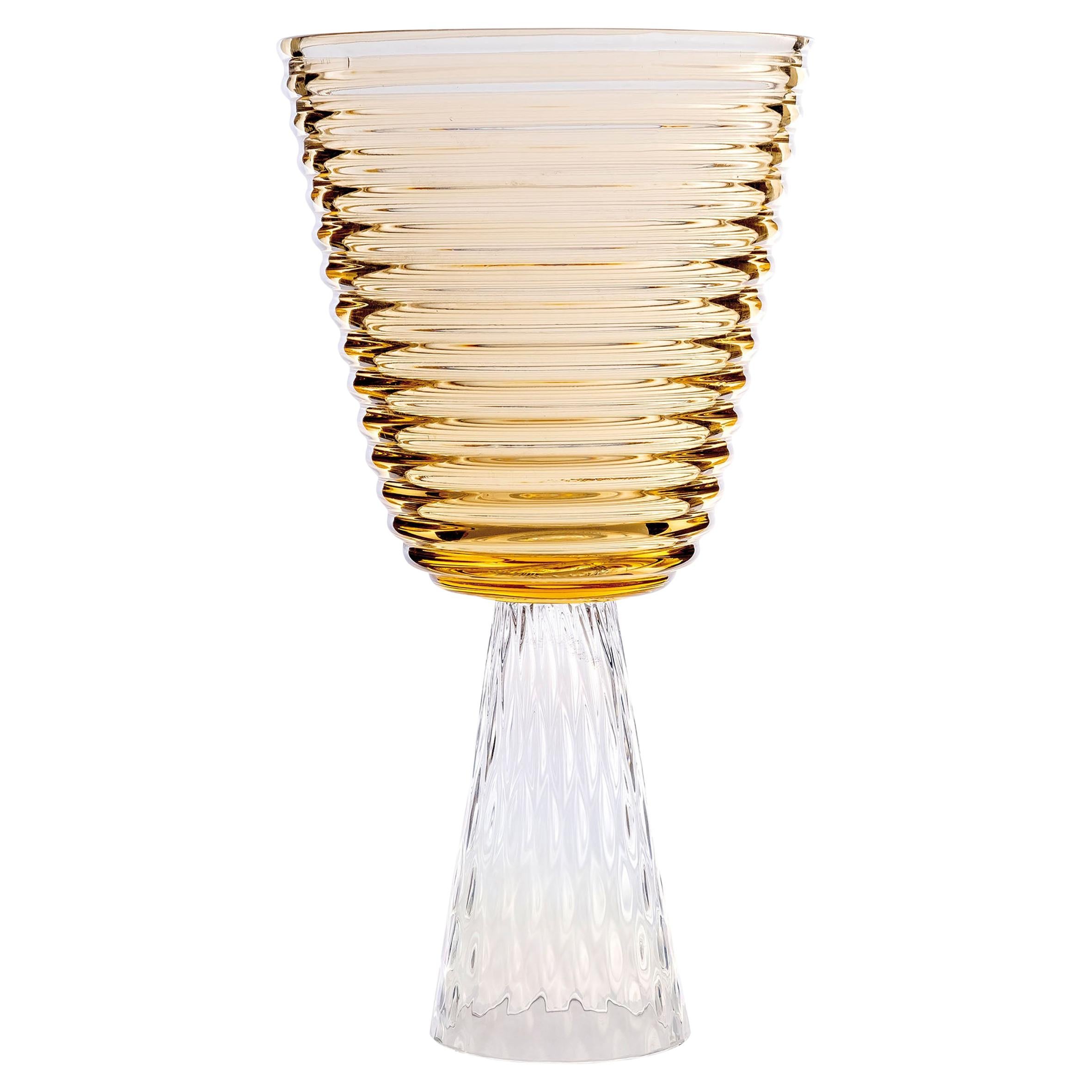Vase d'or en verre de Murano fabriqué à Murano par Stories of Italy pour Les-Ottomans en vente