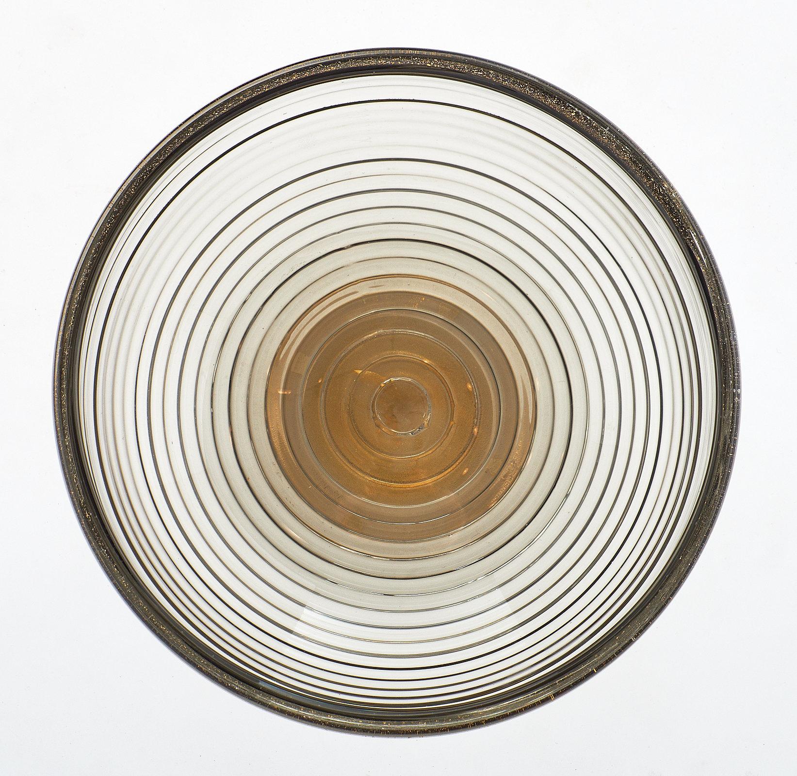 Murano Glass Gray and Avventurina Bowl 4