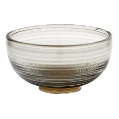 Murano Glass Gray and Avventurina Bowl