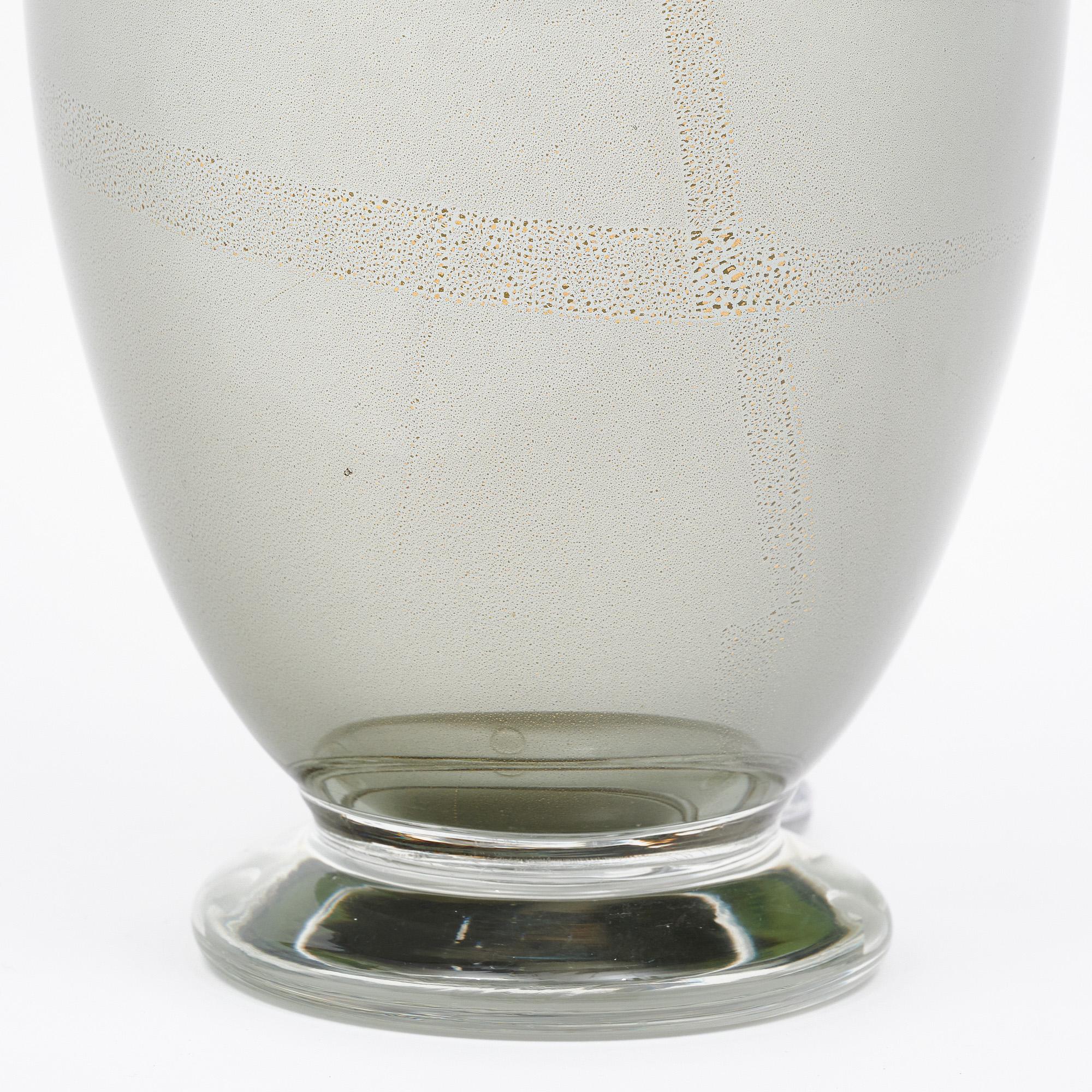Murano Glass Gray and Avventurina Lamps For Sale 2