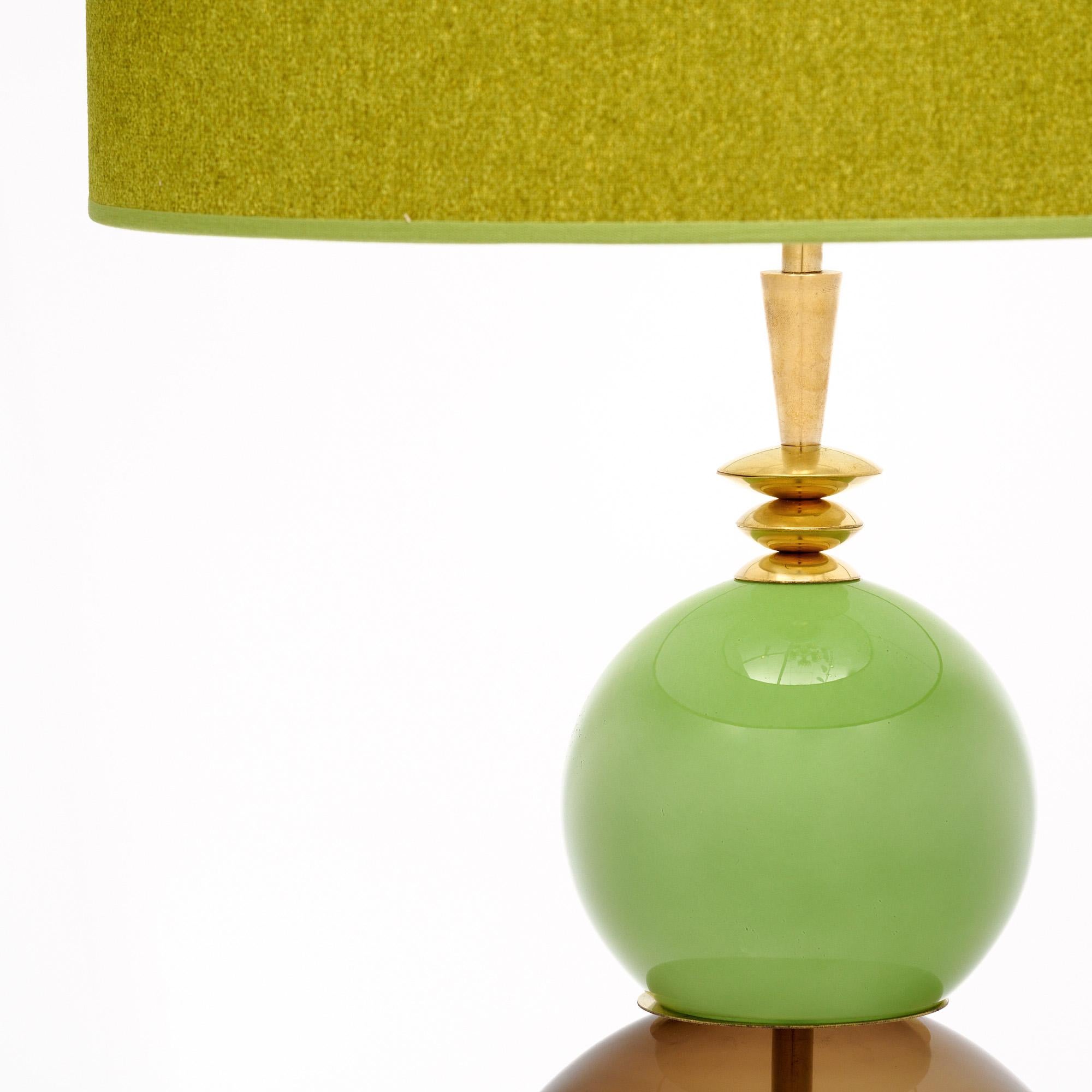 Lámparas de cristal de Murano gris y verde Moderno de mediados de siglo en venta