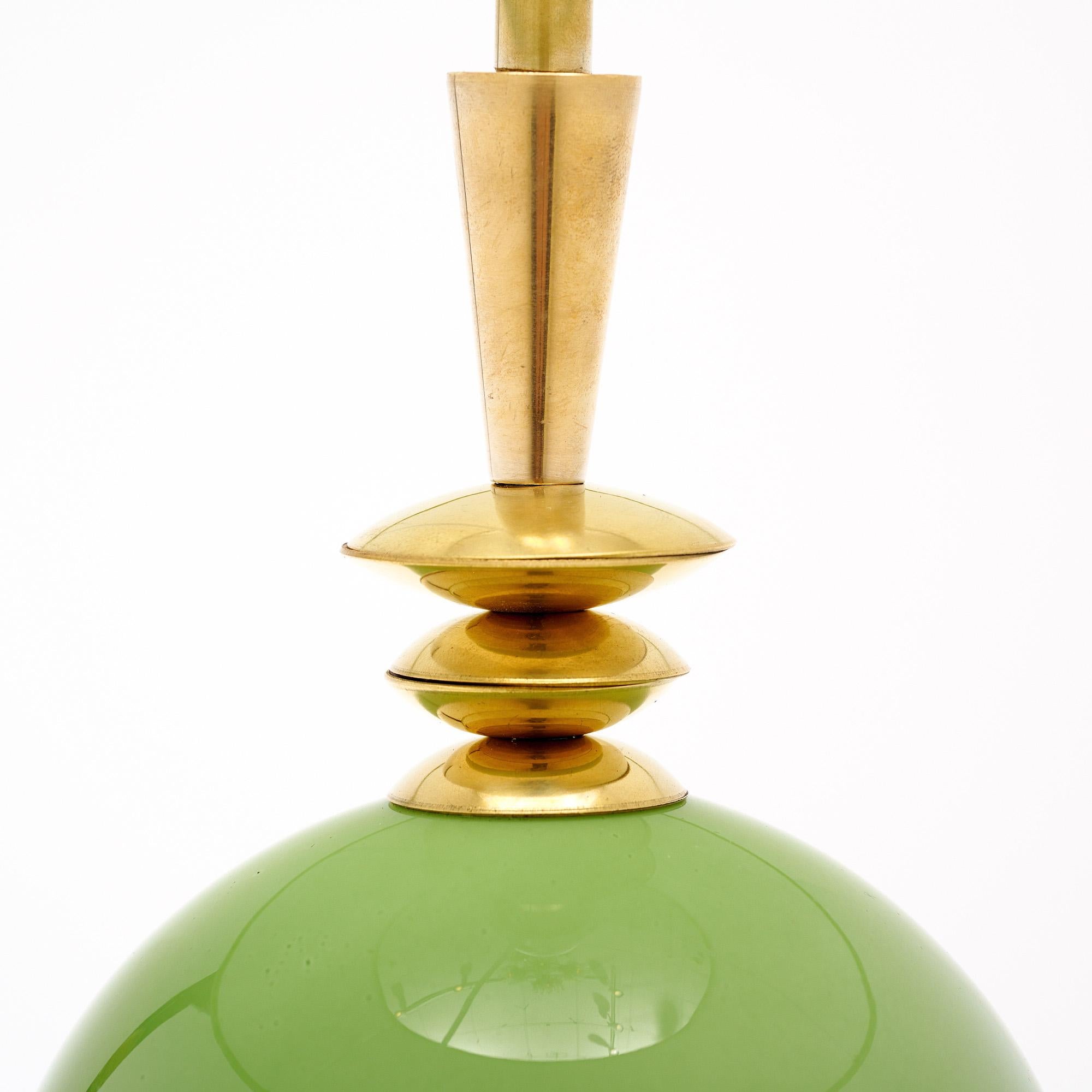 Lámparas de cristal de Murano gris y verde en venta 1