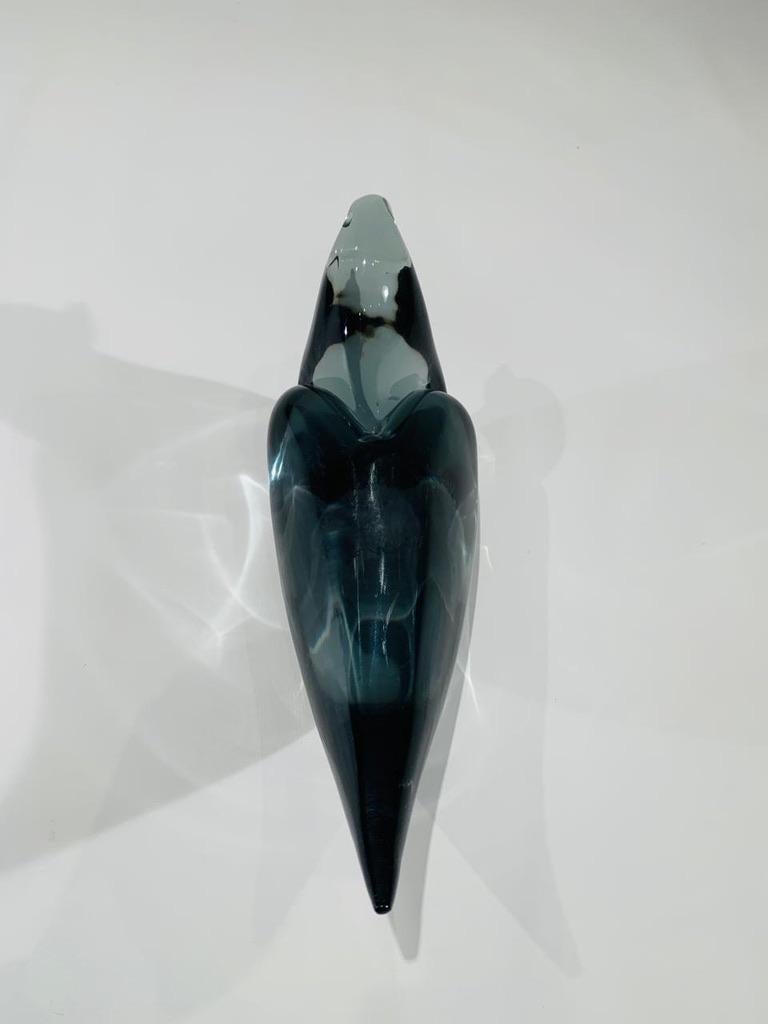 Other Venini Murano glass gray pigeon circa 1950 signed For Sale