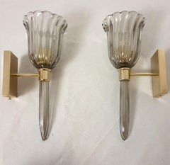 Murano Glass Sconces, Italy - a Pair