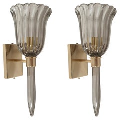 Vintage Murano Glass Sconces, Italy - a Pair