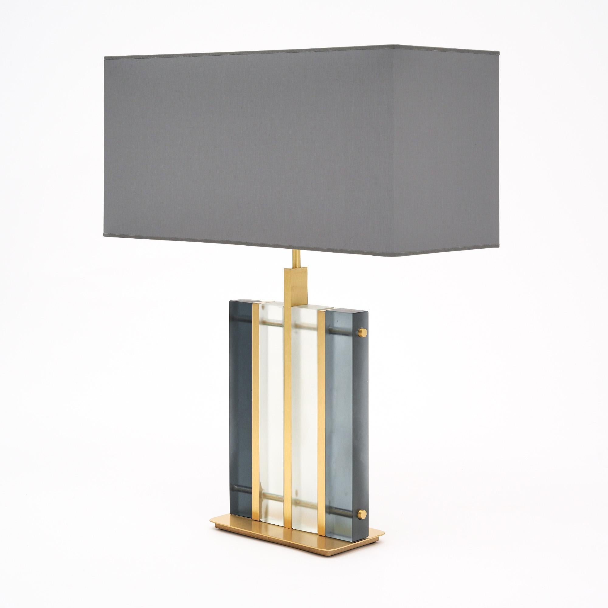Murano Glas Grau Tormalina Slab Lampen im Zustand „Neu“ im Angebot in Austin, TX