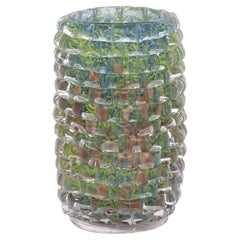 Murano Glass Green and Teal Vase