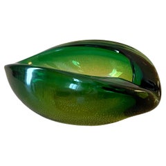 Murano Glass Green Cigar Ashtray or Bowl