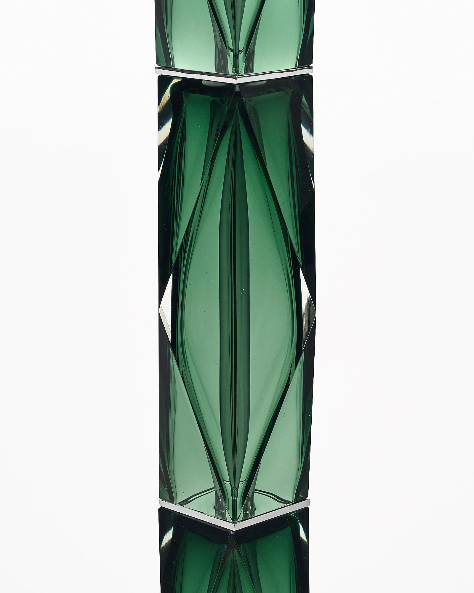 Murano Glass Green Floor Lamp For Sale 2