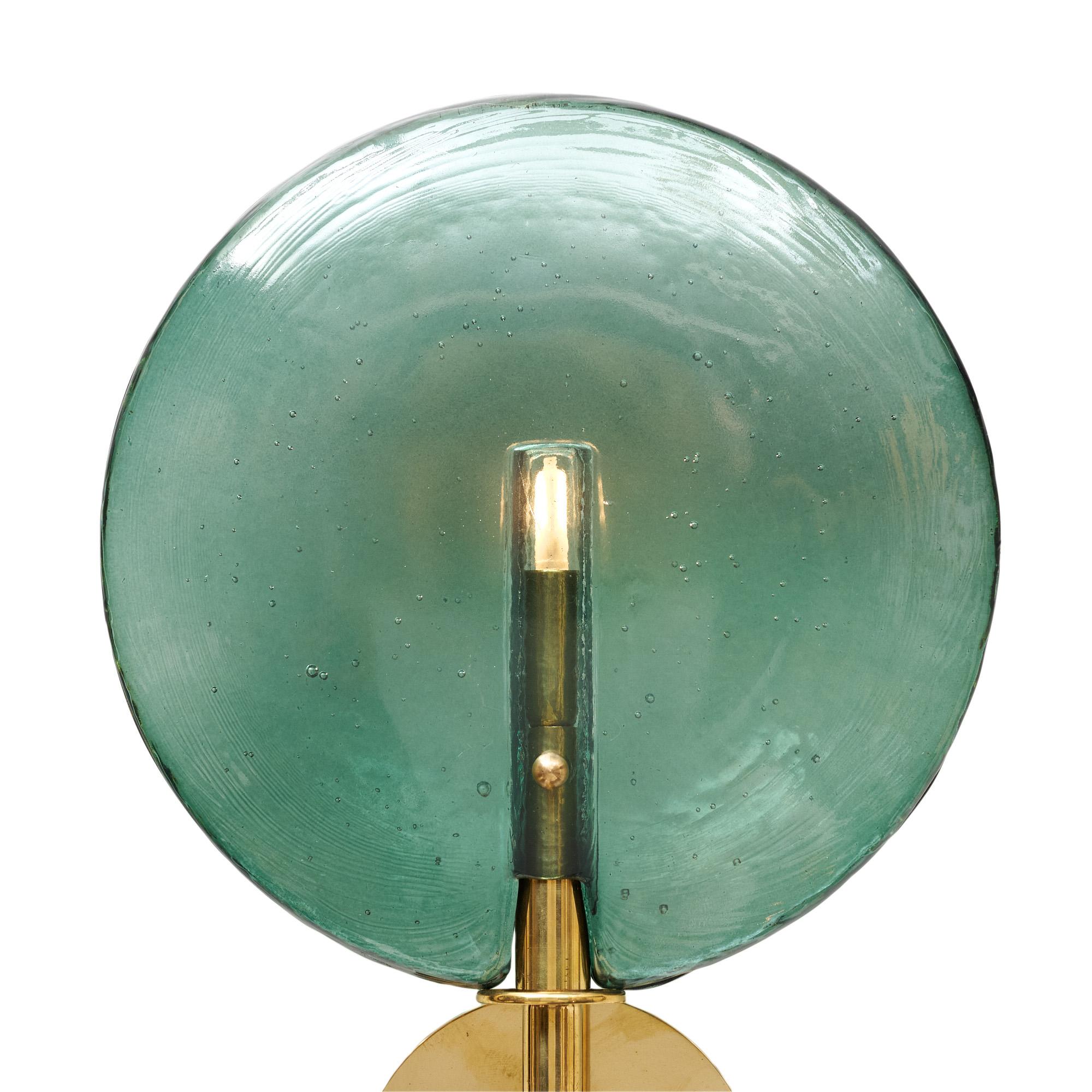 Appliques à sucettes vertes en verre de Murano en vente 2