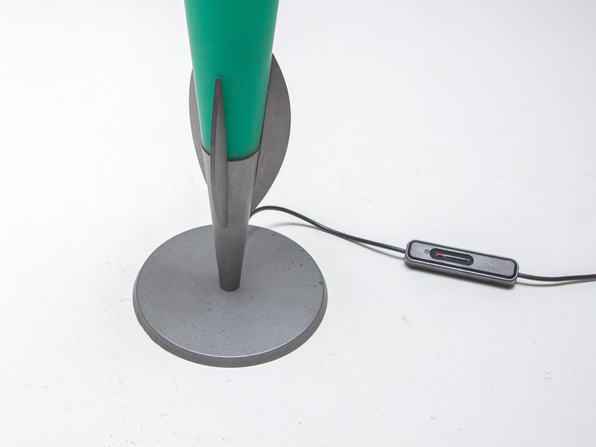 Lampe de table en verre de Murano vert, designée par Vetri Vintage 1980 Murano en vente 6