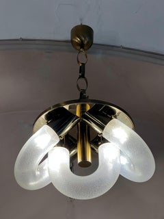 Murano Glass Half-Chain Chandelier by Aldo Nason for Mazzega, 1960s