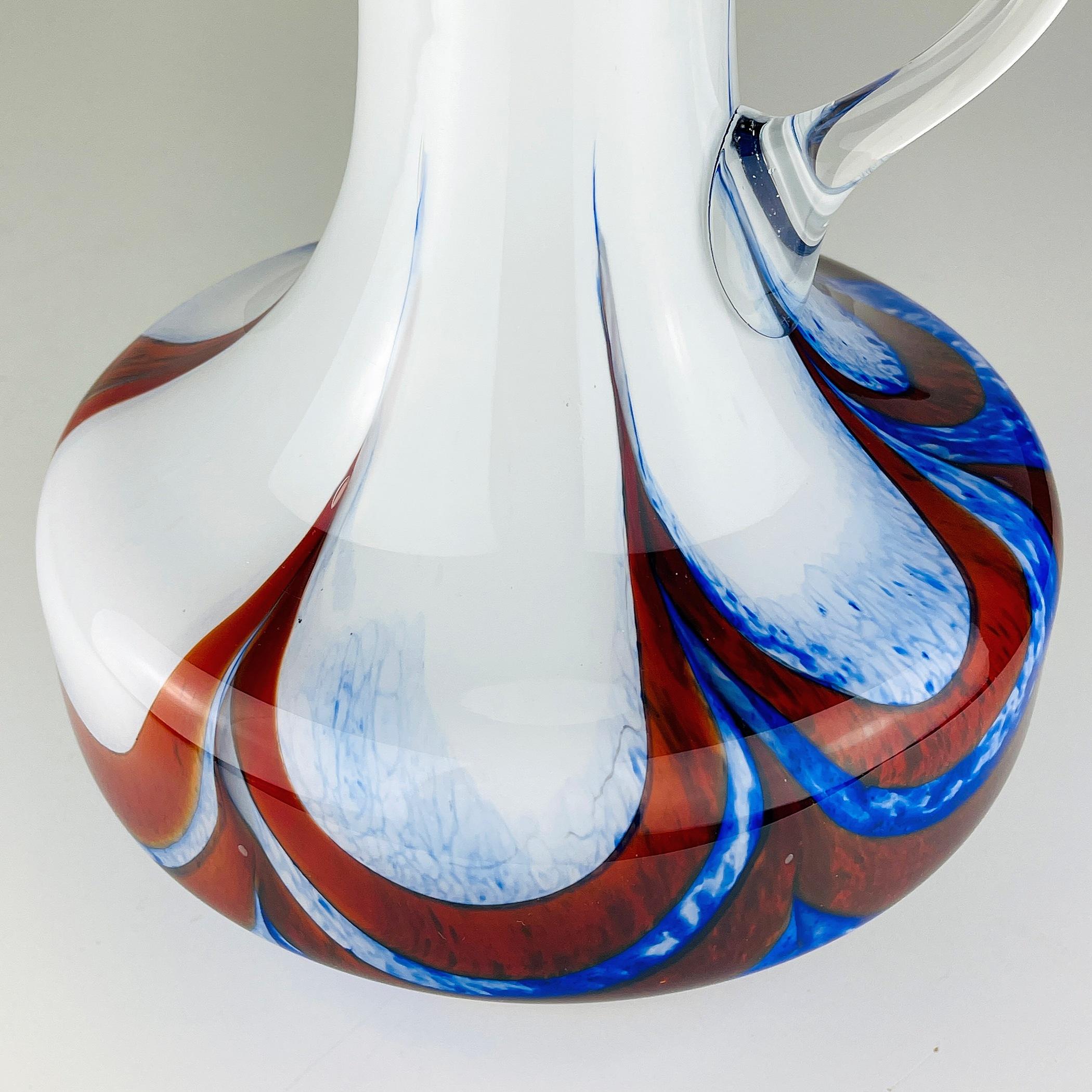 Murano Glass Hand-Cut Pitcher by Carlo Moretti Italy 1970s For Sale 7