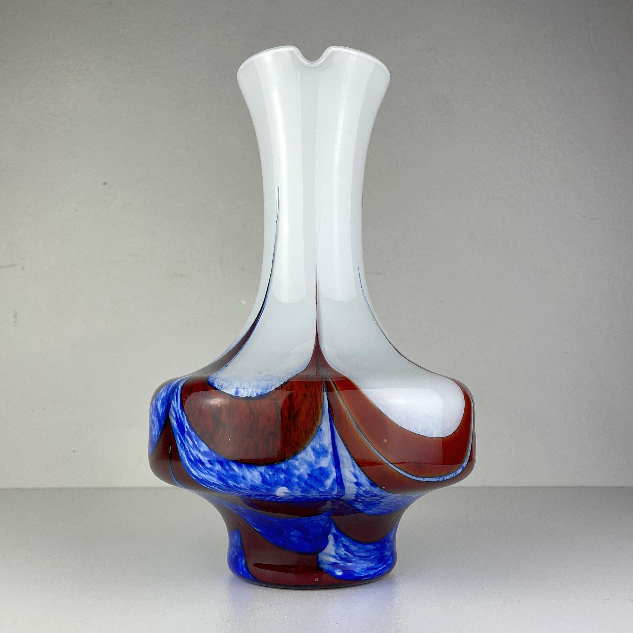20th Century Murano Glass Hand-Cut Pitcher by Carlo Moretti Italy 1970s For Sale