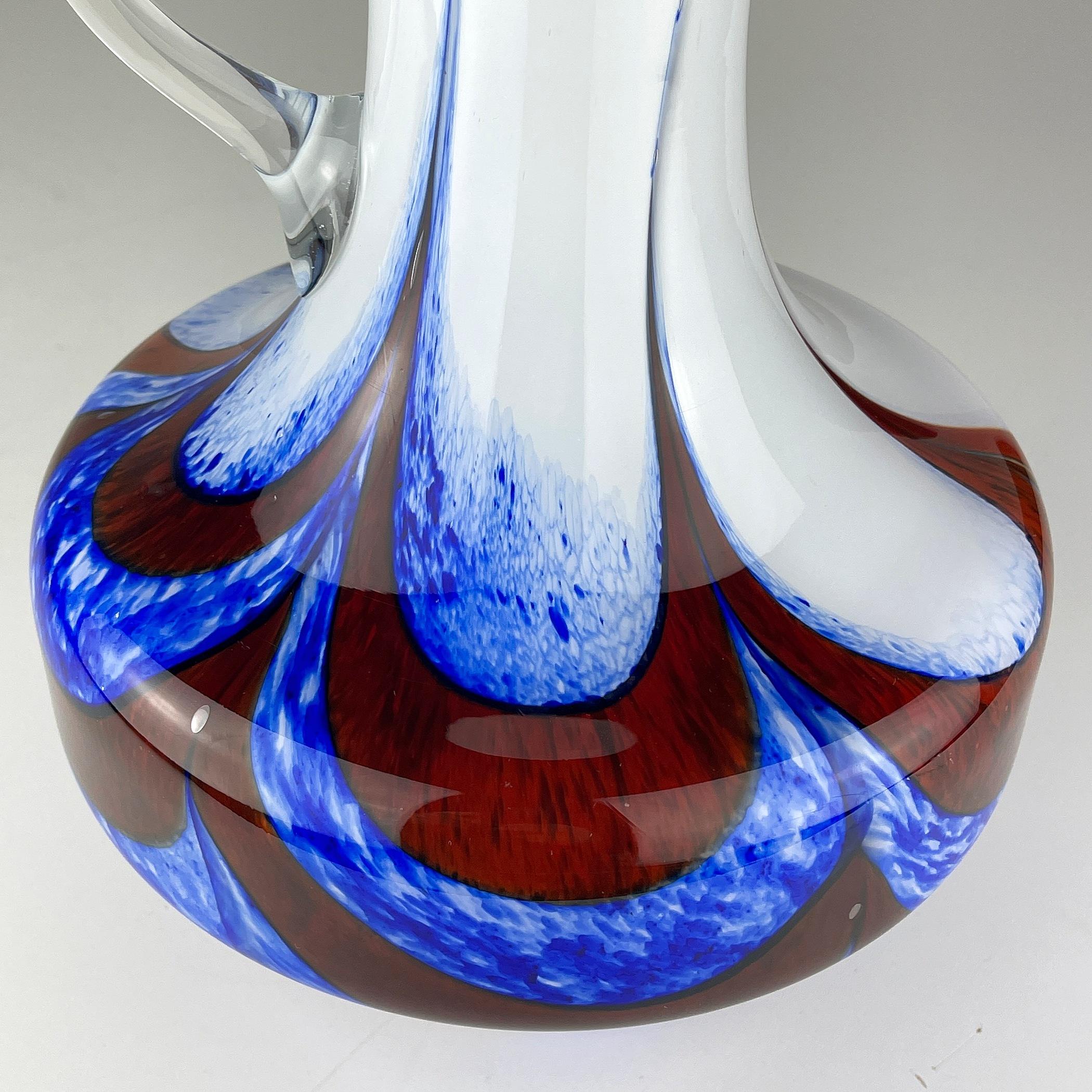 Murano Glass Hand-Cut Pitcher by Carlo Moretti Italy 1970s For Sale 2