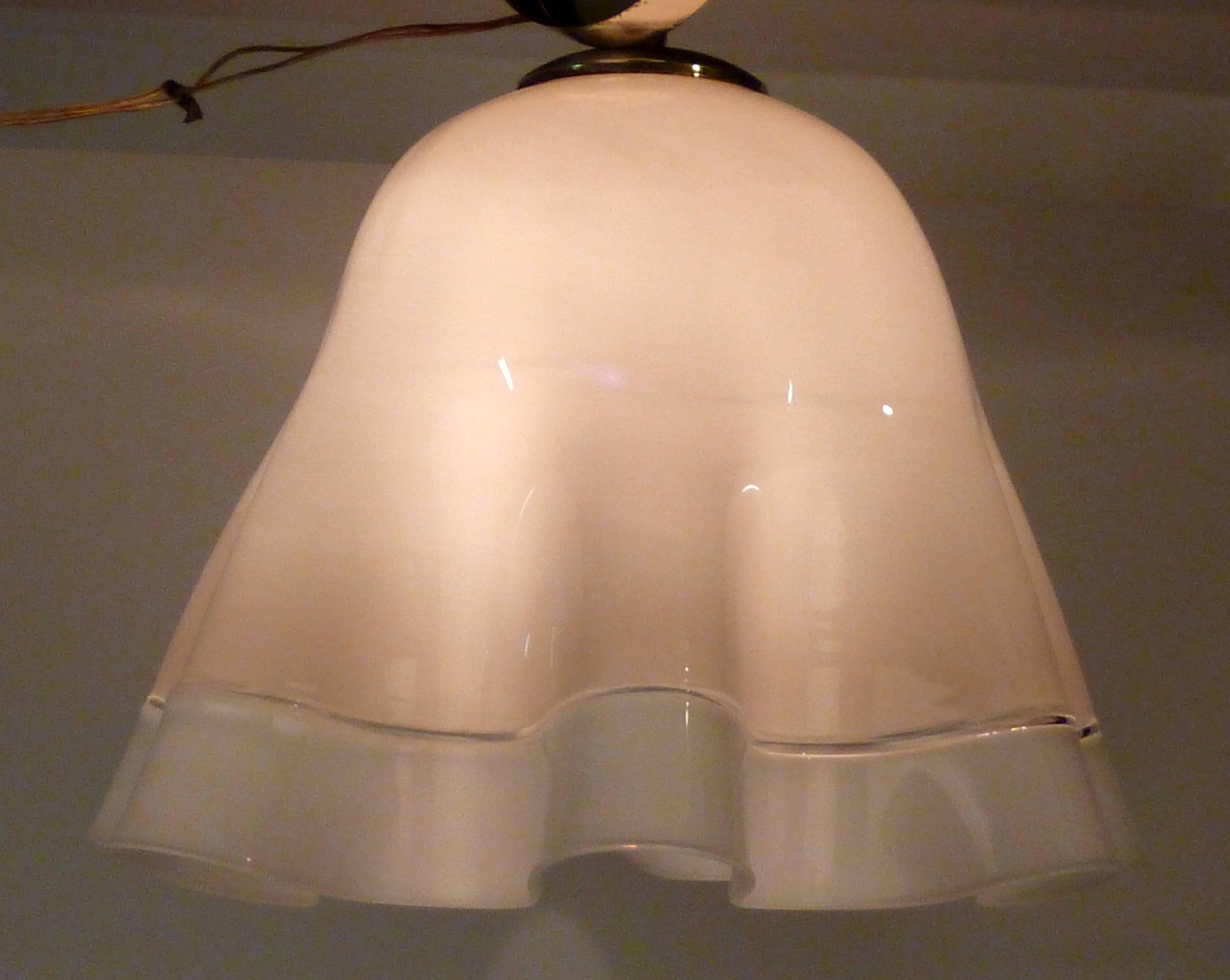 Murano Glass Handkerchief Pendant Attributed to Venini 3