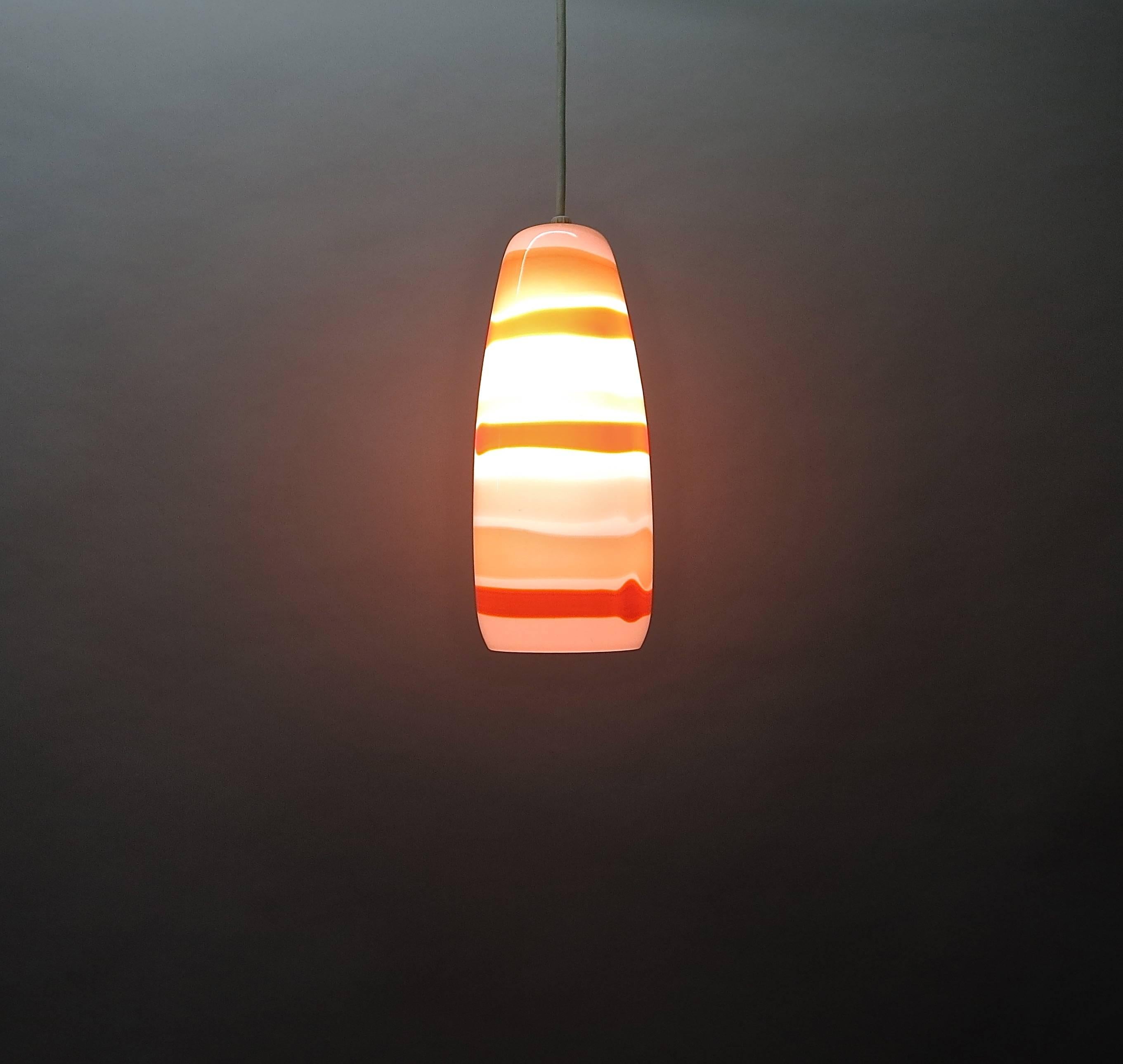 Single Glass Ceiling Light  By Massimo Vignelli for Venini, Made in Italy 1950s 2