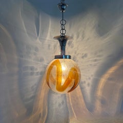 Murano glass hanging lamp pendant by Mazzega , 1970’s Italy