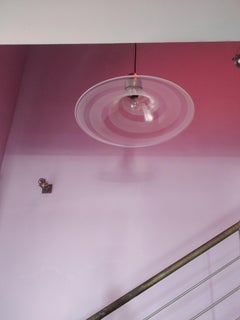 Murano glass hanging lamp with spiral motif, 1970s