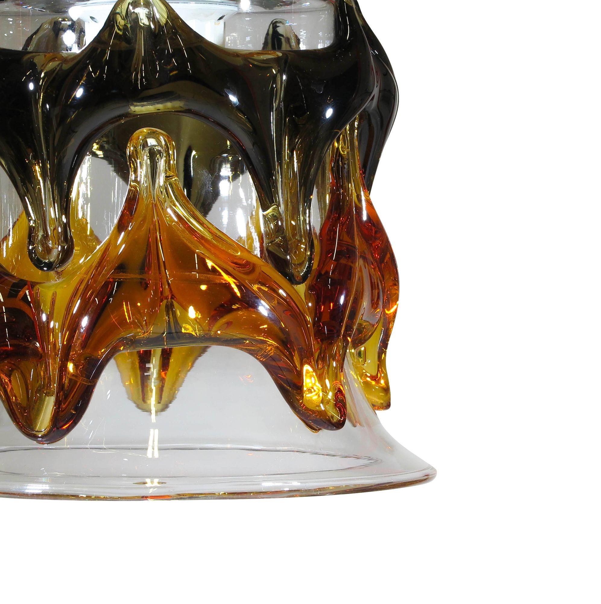 Murano Glass Hanging Pendant Light For Sale 1