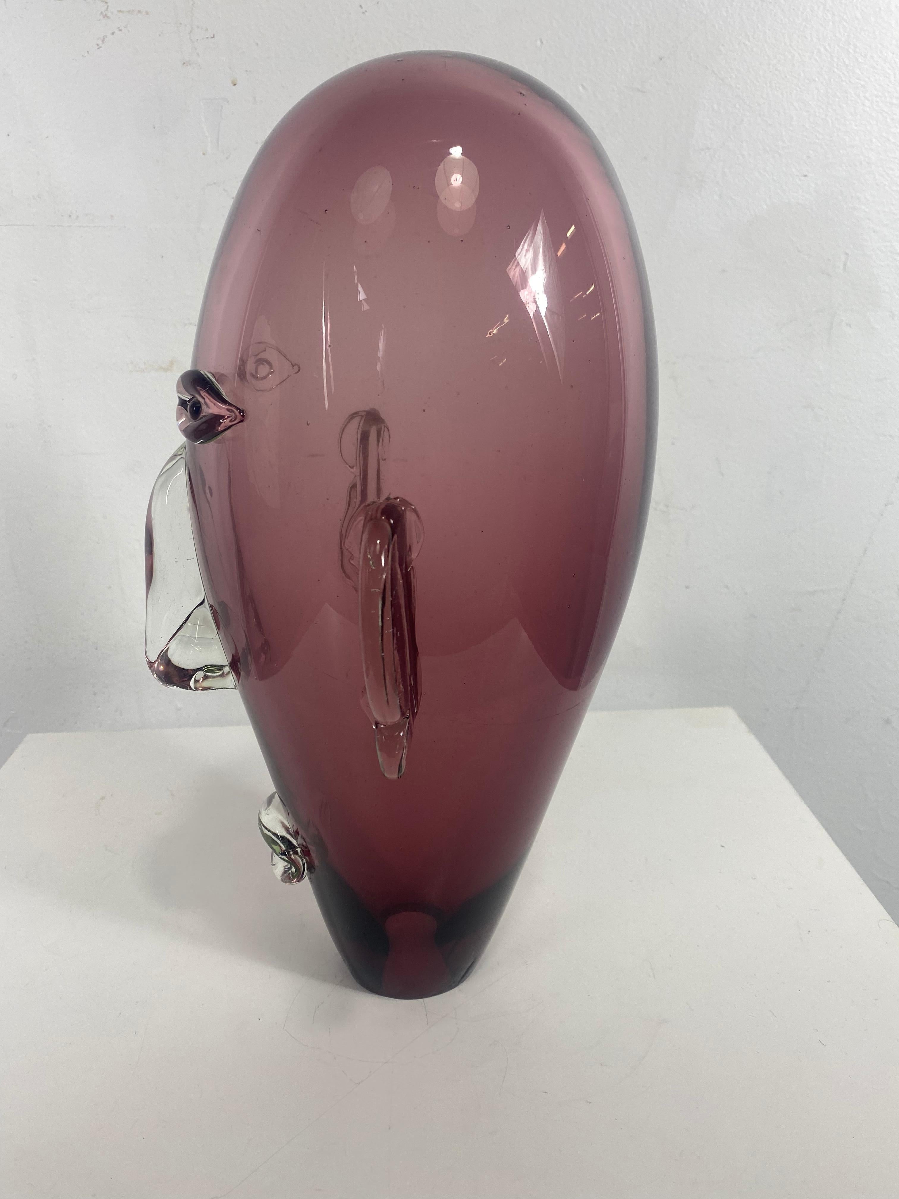 Murano Glass Head / Face Sculpture / Art Glass 1
