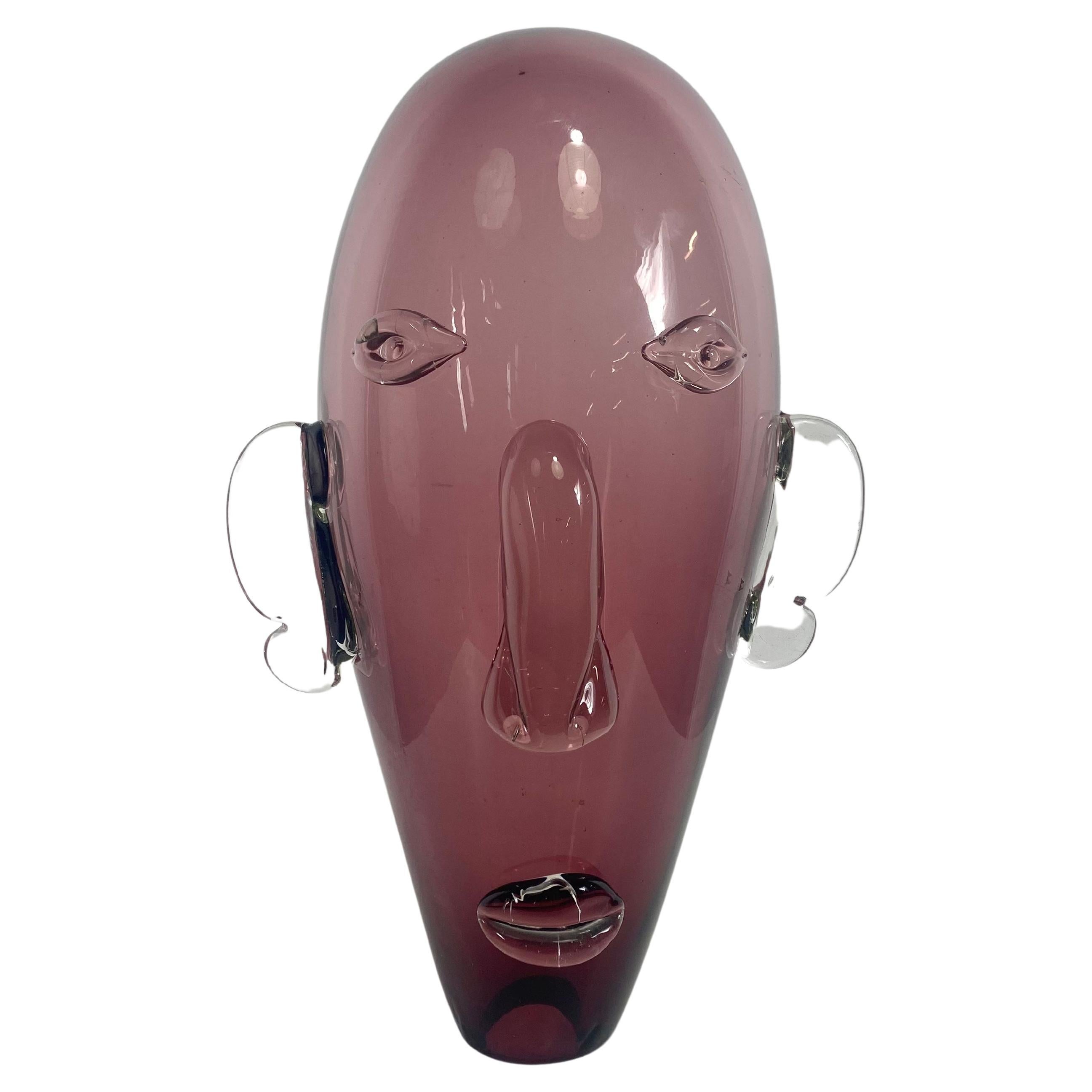 Murano Glass Head / Face Sculpture / Art Glass