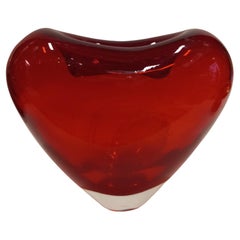 Jarrón Corazón de cristal de Murano de Maria Christina Hamel, década de 1990