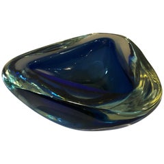 Murano Glass Heavy Ashtray, Italy, circa 1960