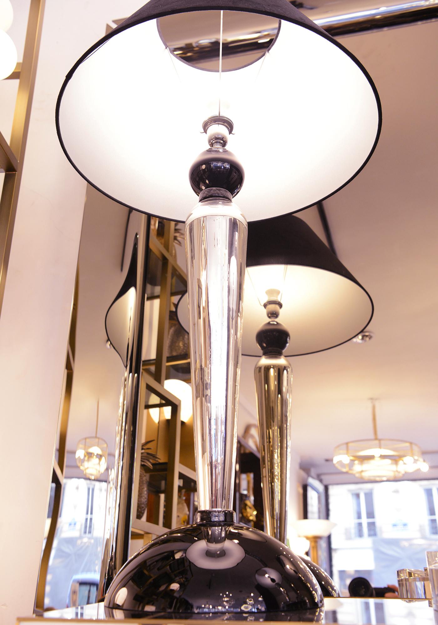 Murano Glass High Set of 2 Table Lamp Bon état - En vente à Paris, FR